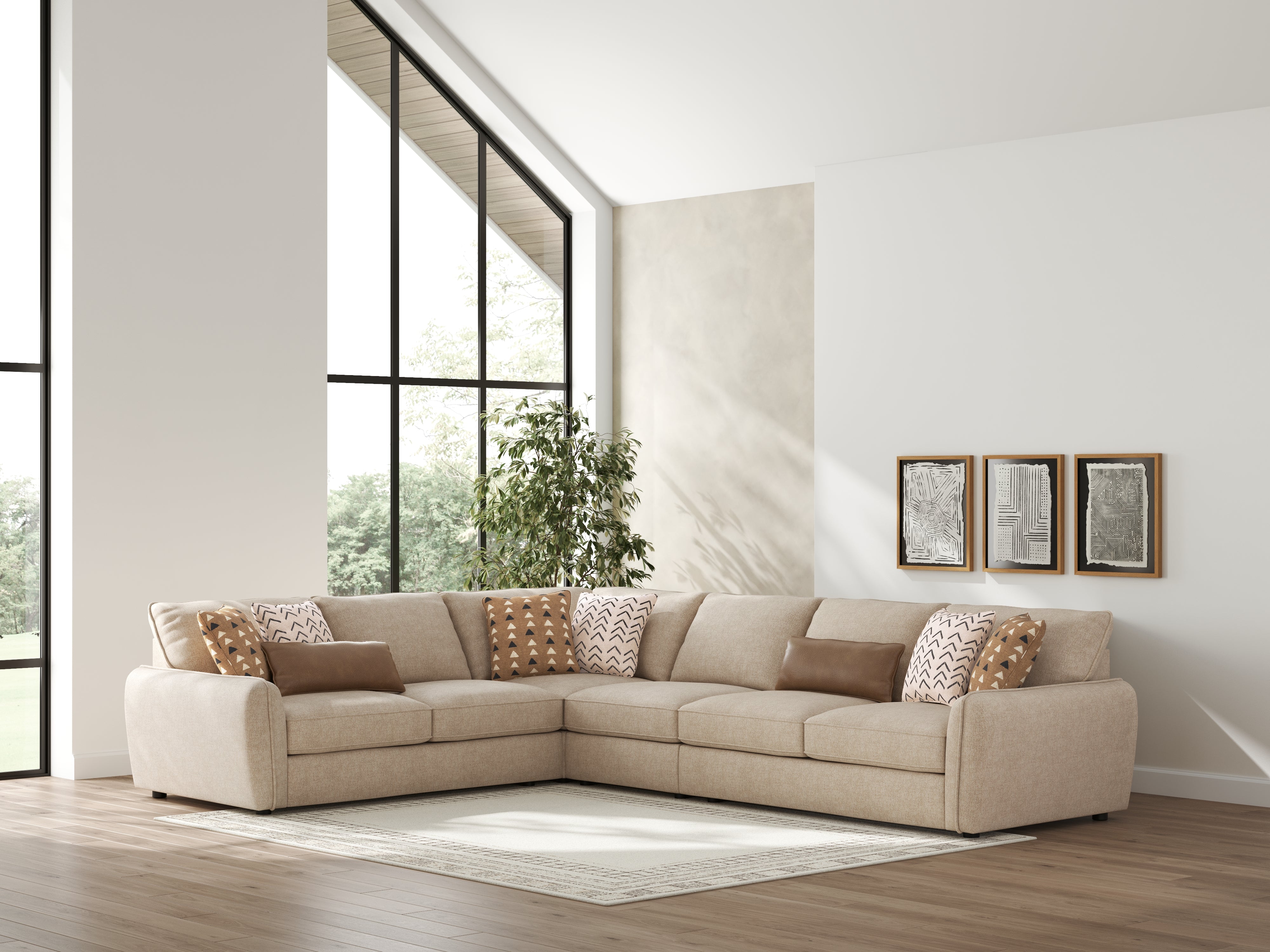 Leasing Furniture - Ashley Furniture - Seyler Sectional - LAF 4-Piece Sectional - 61405S2