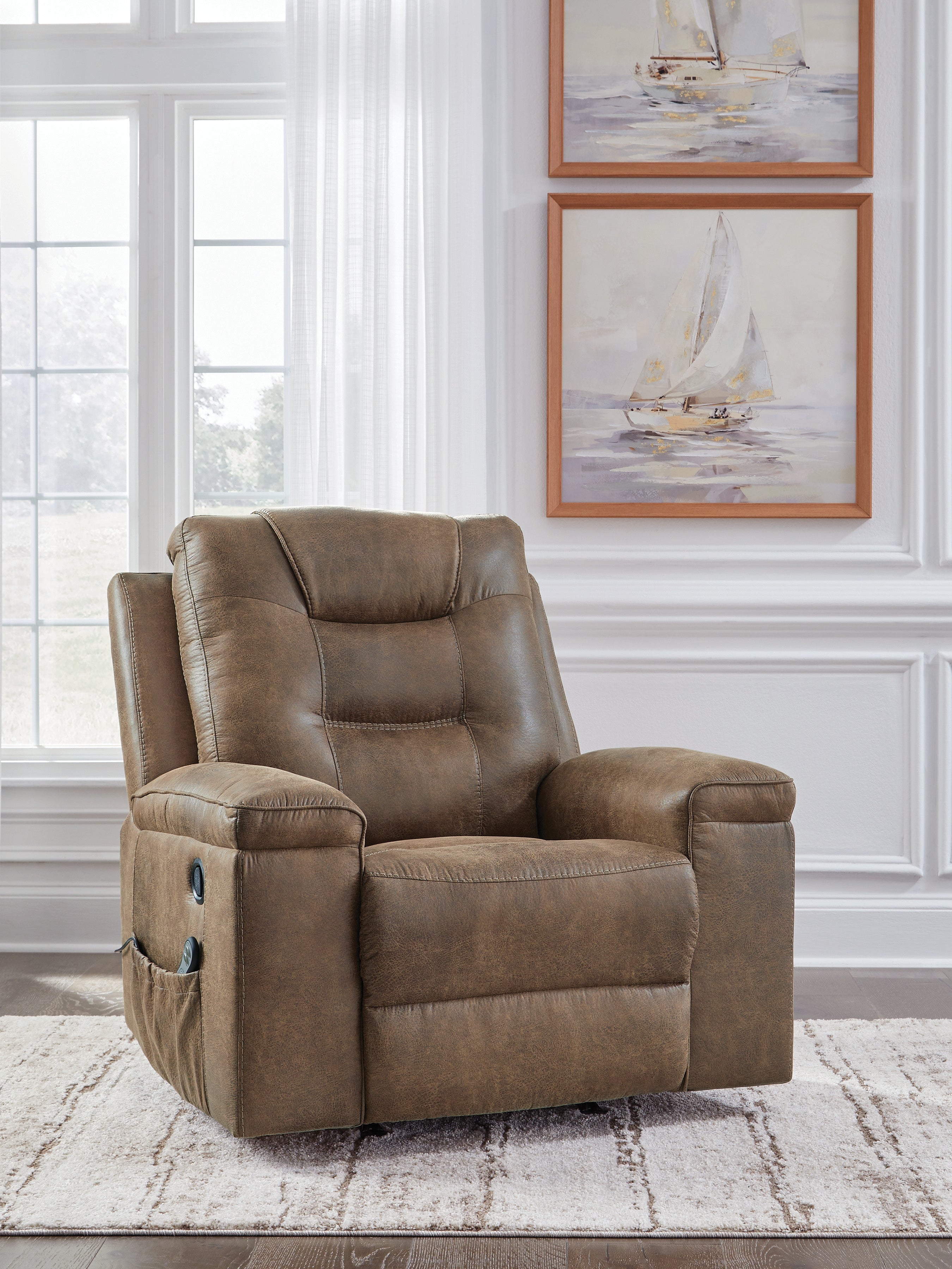 Leasing Furniture - Ashley Furniture - Stockworth Living Room - Rocker Recliner / Granite - PC6560525