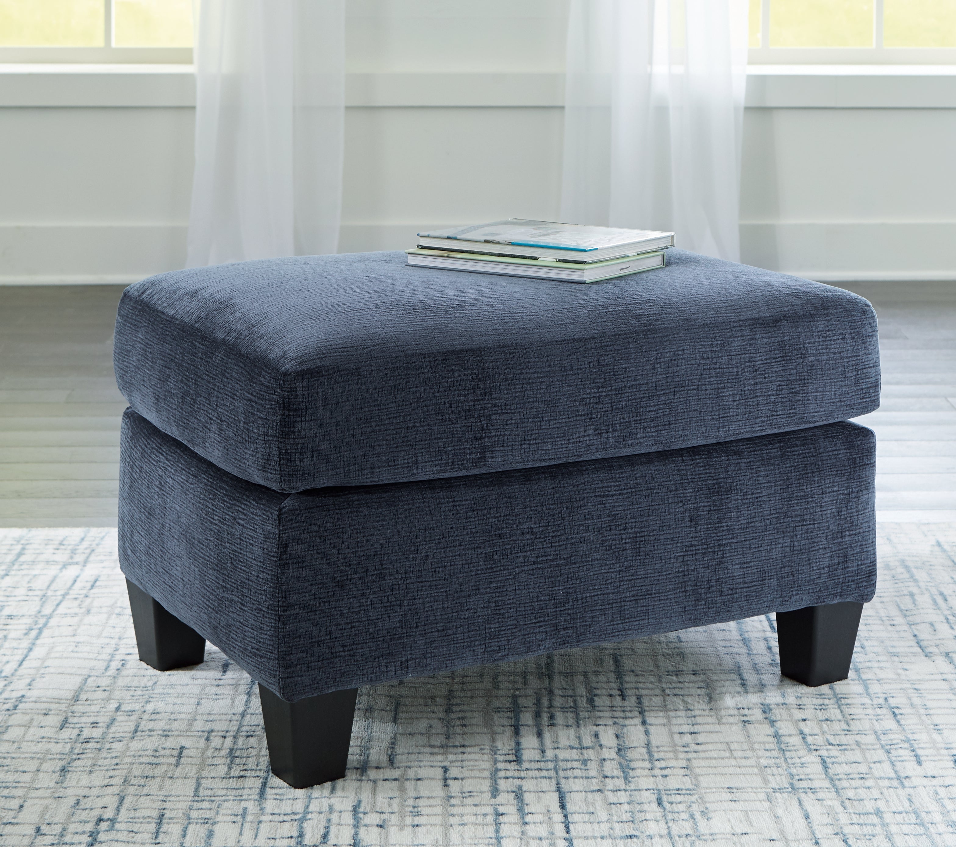 Leasing Furniture - Ashley Furniture - Amity Bay Living Room - Ottoman / Ink - 6720614