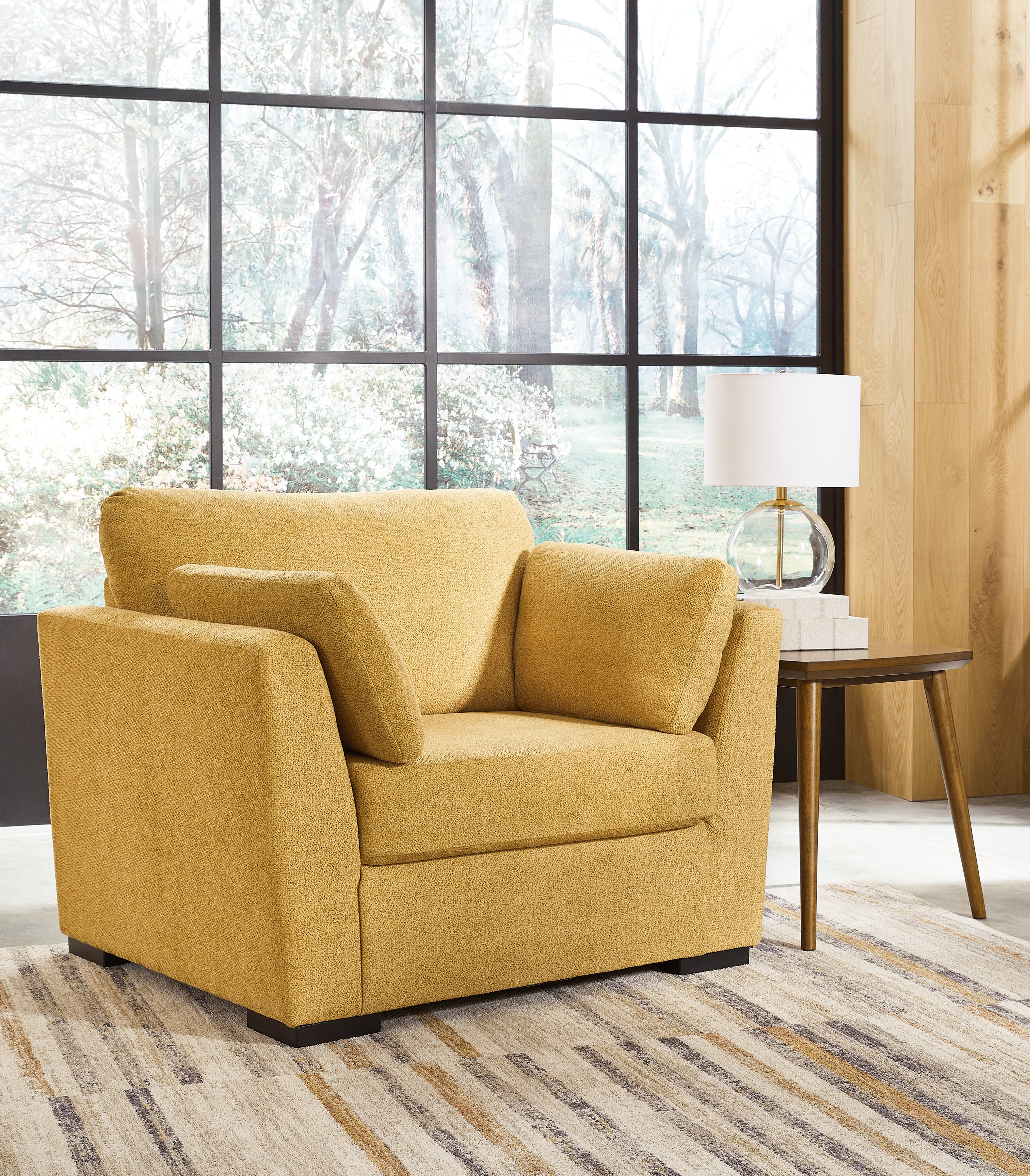 Leasing Furniture - Ashley Furniture - Keerwick Living Room - Chair and a Half / Sunflower - 6750623