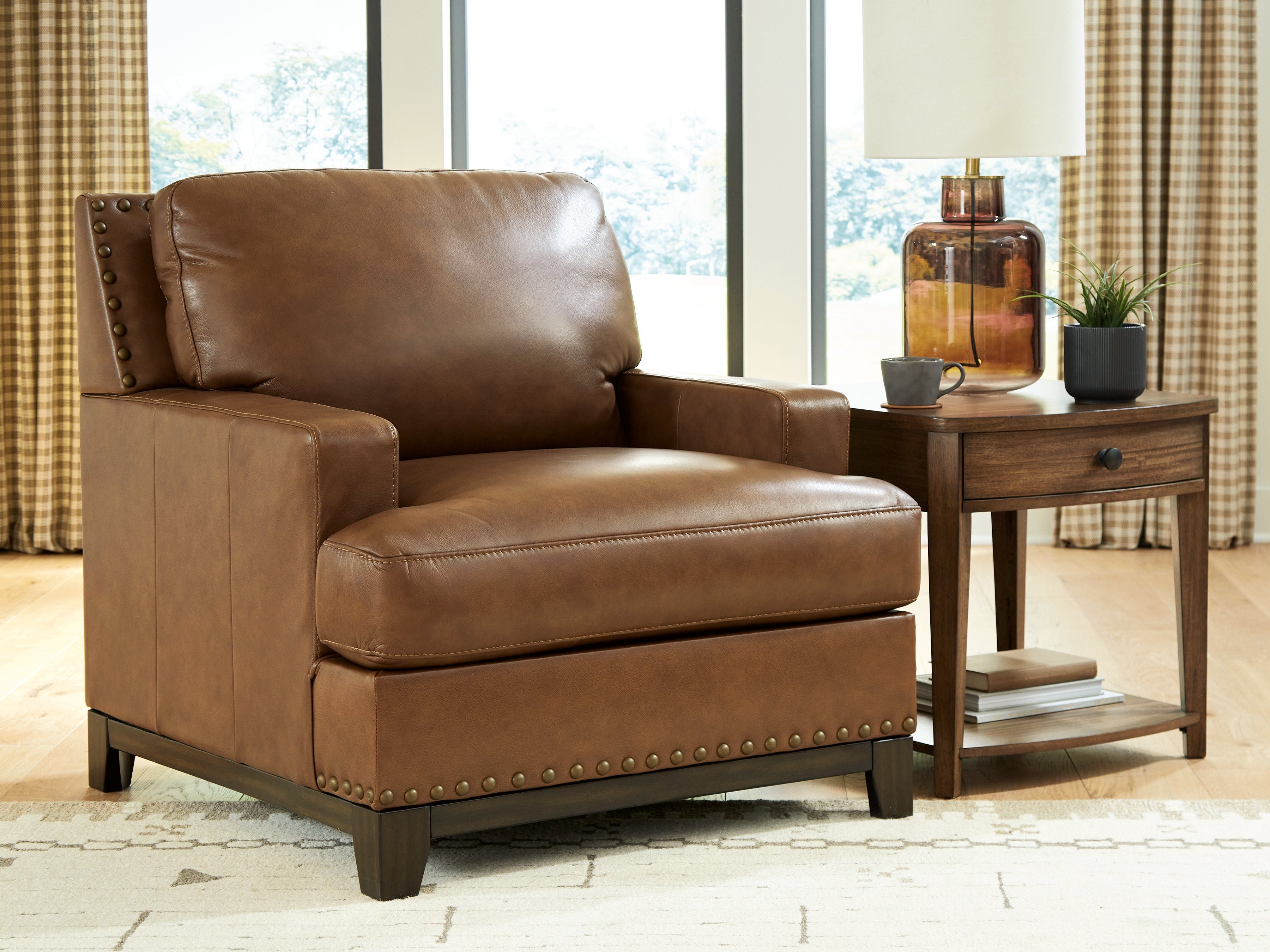 Leasing Furniture - Ashley Furniture - Saonara Living Room - Chair / Amber - PC7310920