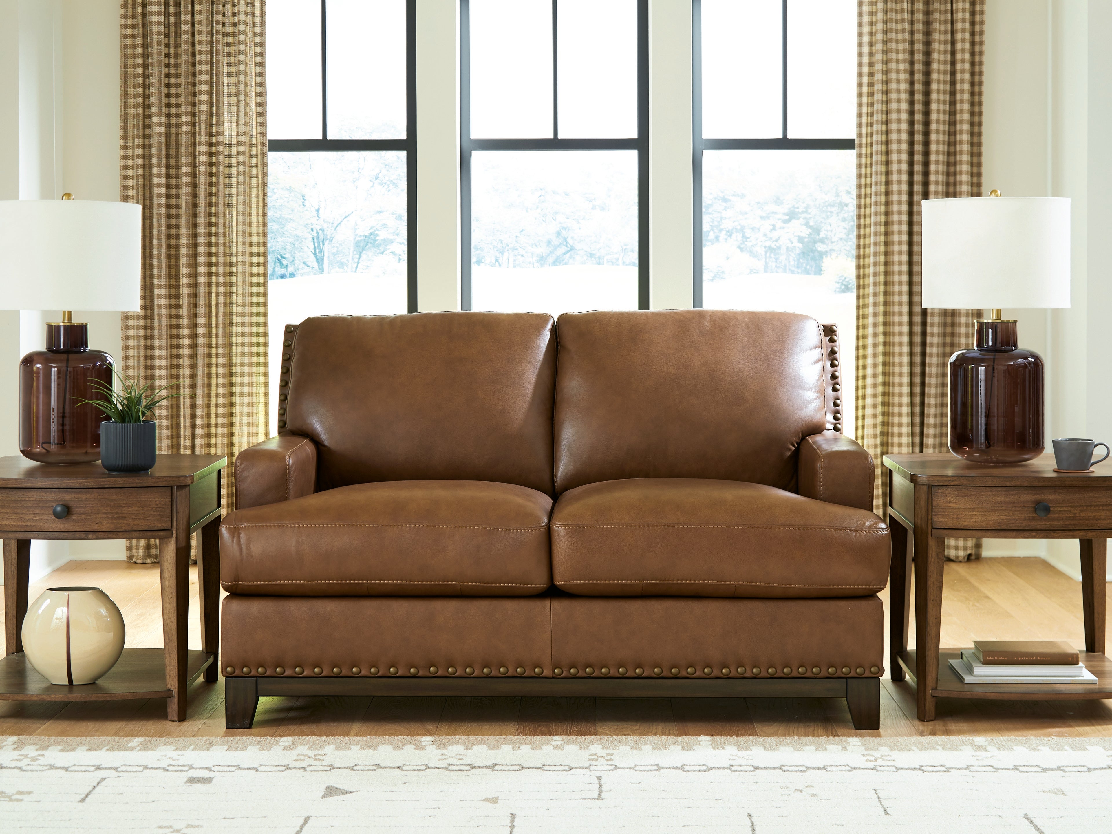 Leasing Furniture - Ashley Furniture - Saonara Living Room - Loveseat / Amber - PC7310935