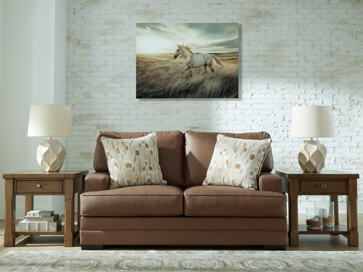 Leasing Furniture - Ashley Furniture - VillaCourt Living Room - Sofa / Caramel - 7490938