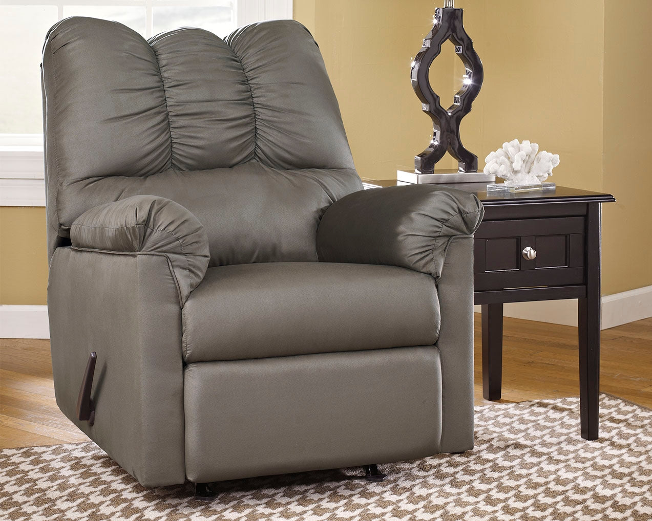Leasing Furniture - Ashley Furniture - Darcy Living Room - Rocker Recliner / Cobblestone - 7500525