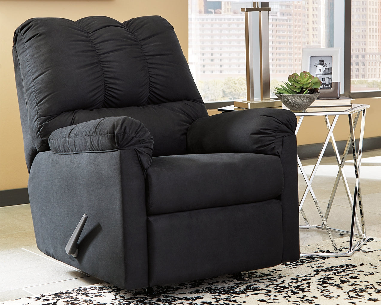 Leasing Furniture - Ashley Furniture - Darcy Living Room - Ottoman / Cobblestone - 7500514