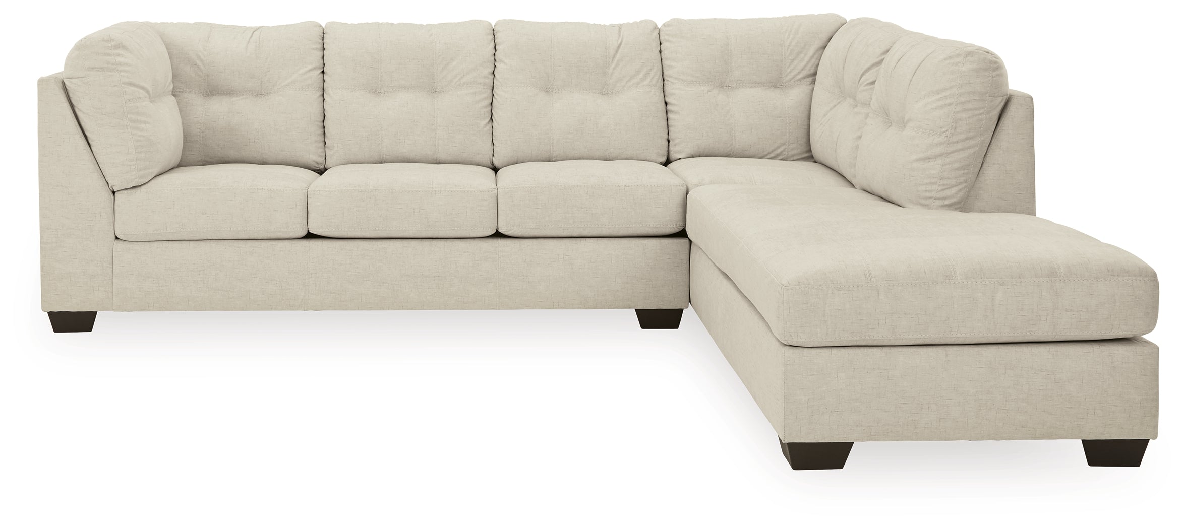 Leasing Furniture - Ashley Furniture - Falkirk Sectional - LAF 2-Piece Sectional with Chaise / Parchment - 80806S2