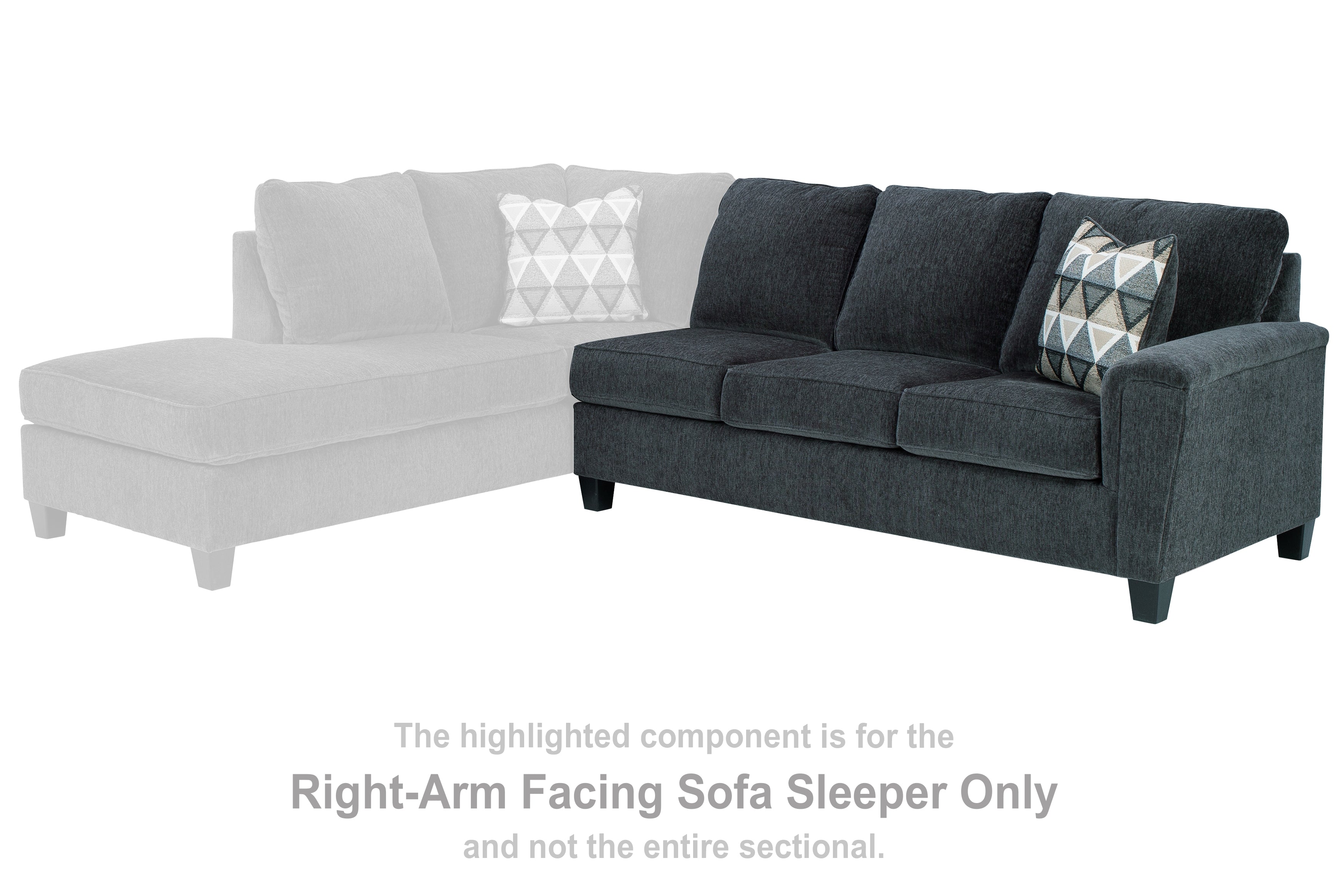 Leasing Furniture - Ashley Furniture - Abinger Sectional - LAF Sofa Sleeper / Natural - 8390469