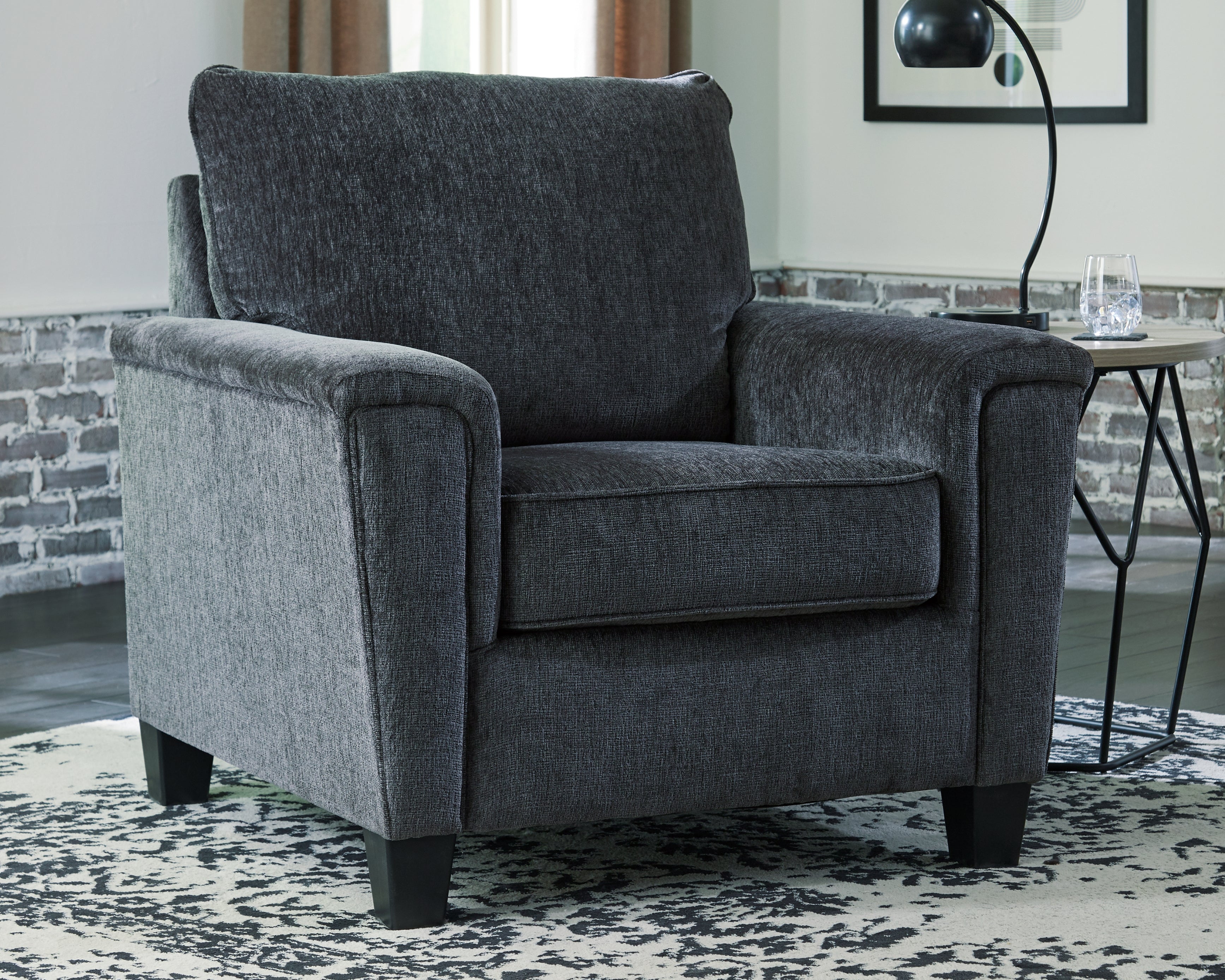 Leasing Furniture - Ashley Furniture - Abinger Living Room - Chair / Smoke - 8390520