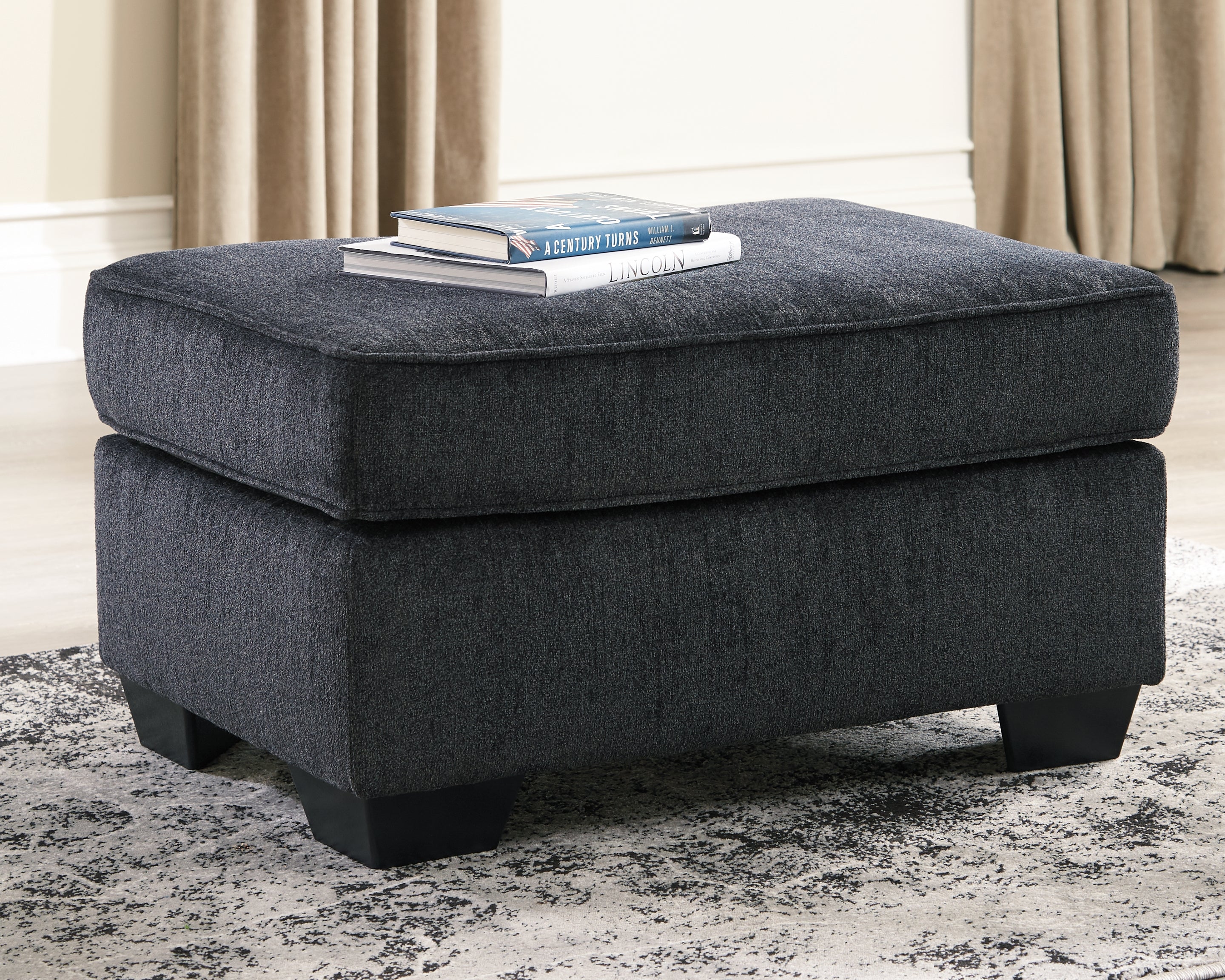 Leasing Furniture - Ashley Furniture - Altari Living Room - Ottoman / Slate - 8721314