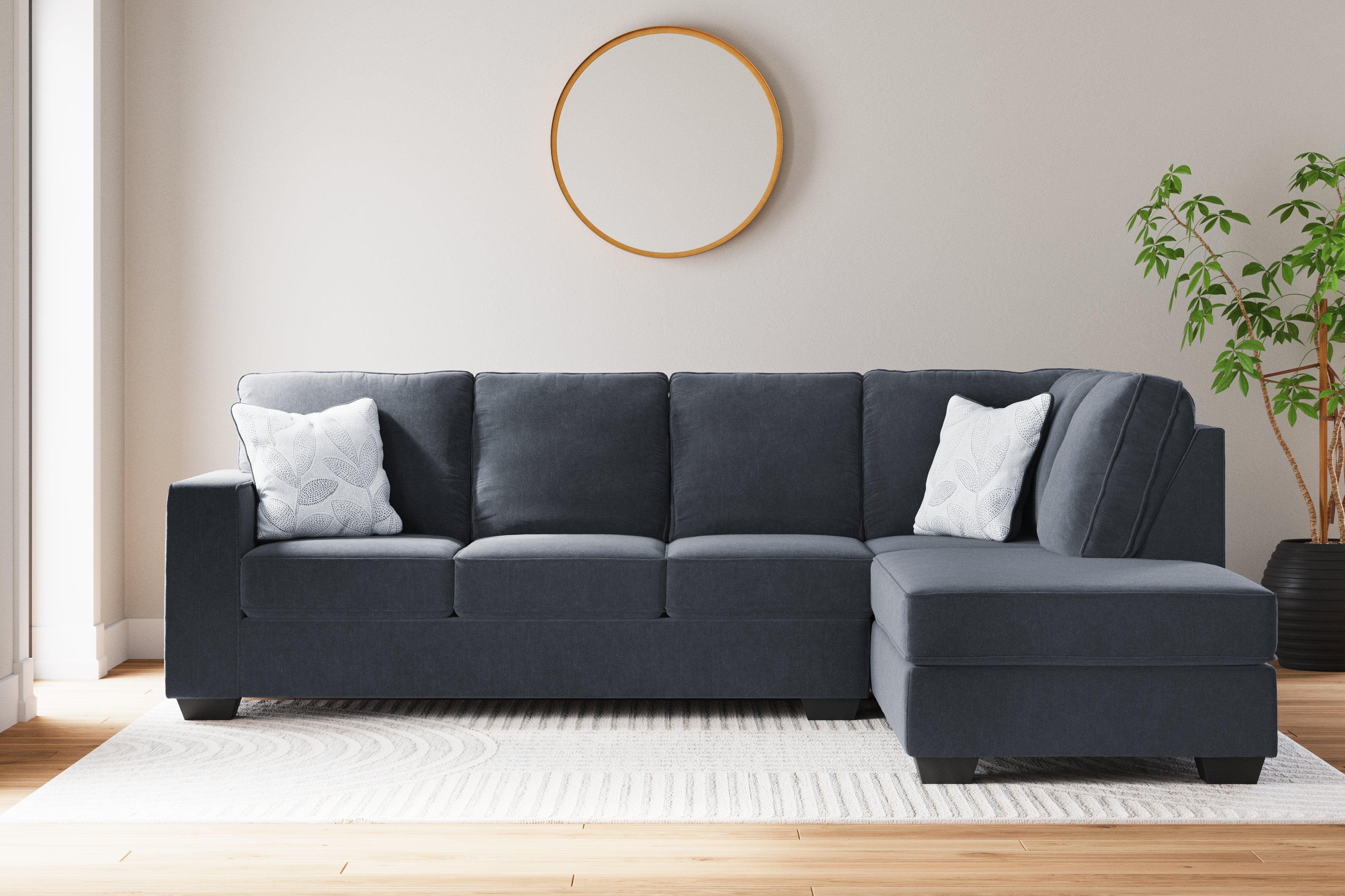 Leasing Furniture - Ashley Furniture - Altari Sectional - LAF 2-Piece Sectional with Chaise / Slate - 87213S2