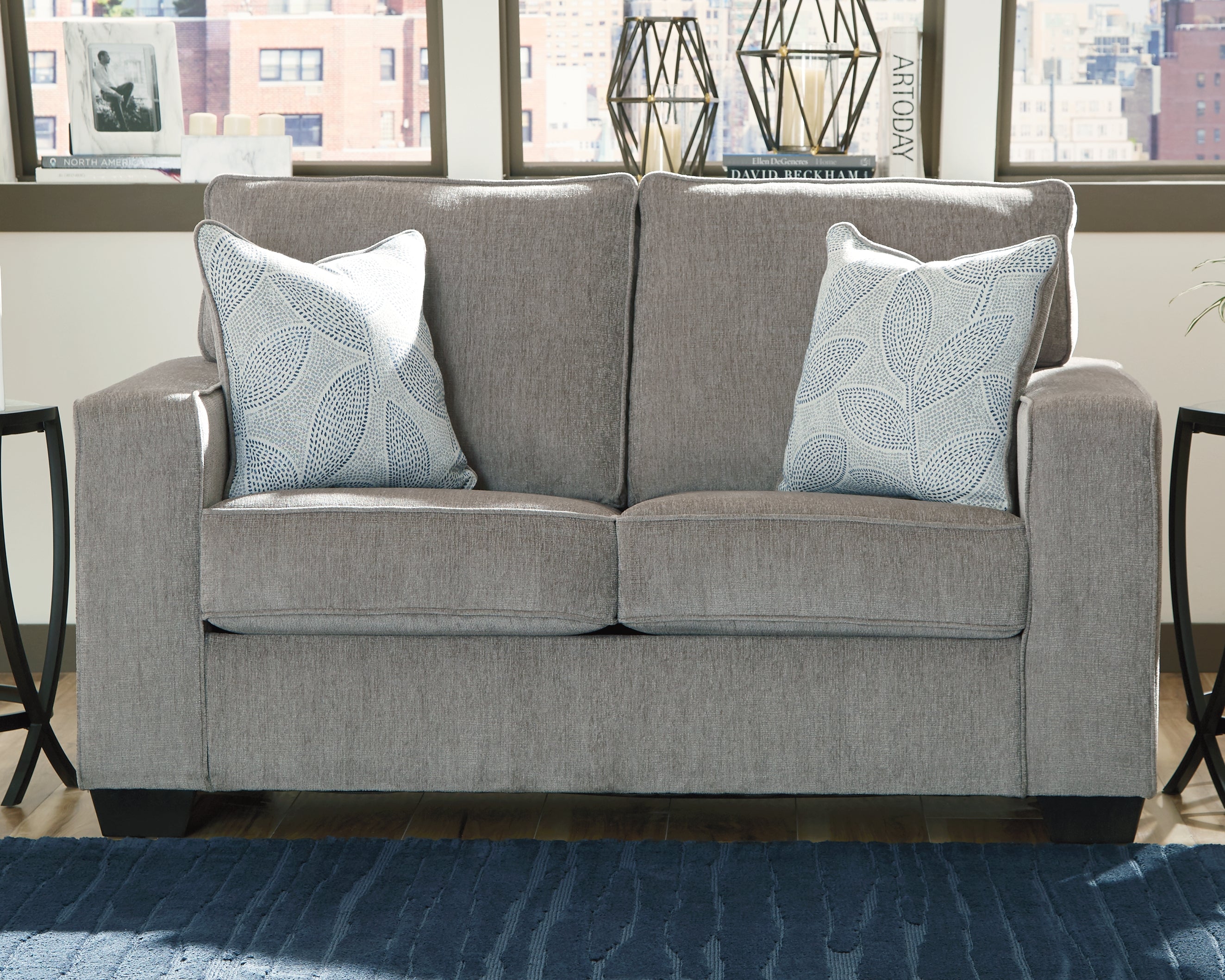 Leasing Furniture - Ashley Furniture - Altari Living Room - Loveseat / Alloy - 8721435