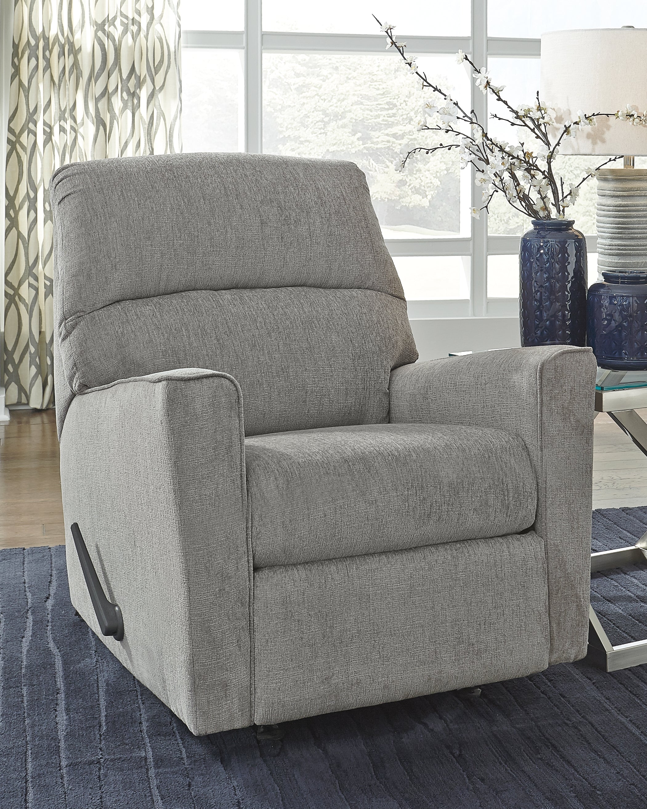 Leasing Furniture - Ashley Furniture - Altari Living Room - Rocker Recliner / Alloy - 8721425