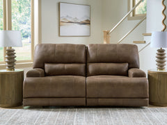 Leasing Furniture - Ashley Furniture - Beckley Place Living Room - PWR REC Loveseat/CON/ADJ HDRST / Earth - PC9180218