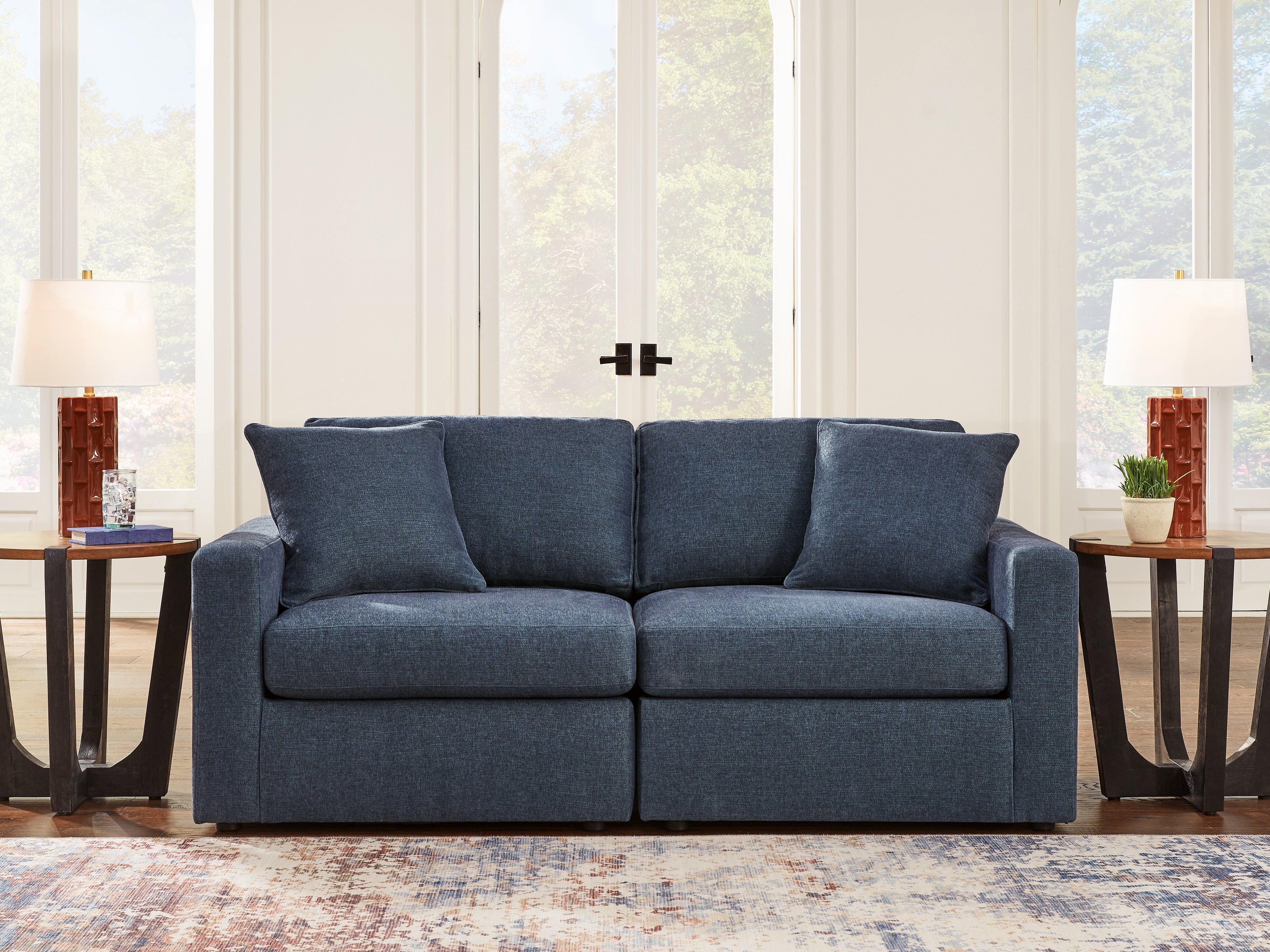 Leasing Furniture - Ashley Furniture - Modmax Sectional - RAF 2-Piece Sectional / Ink - 92101S1