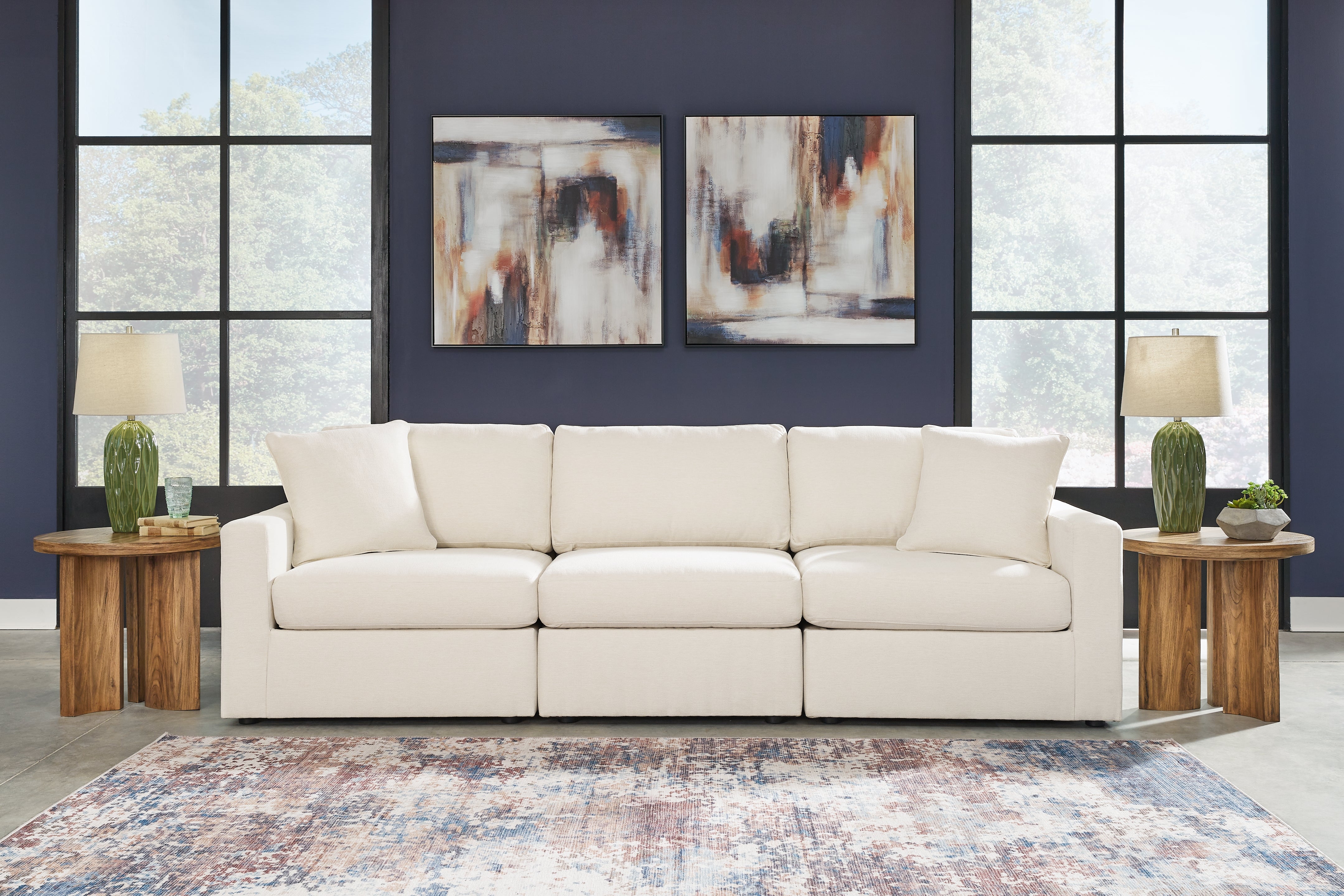 Leasing Furniture - Ashley Furniture - Modmax Sectional - RAF 3-Piece Sectional / Oyster - 92103S2