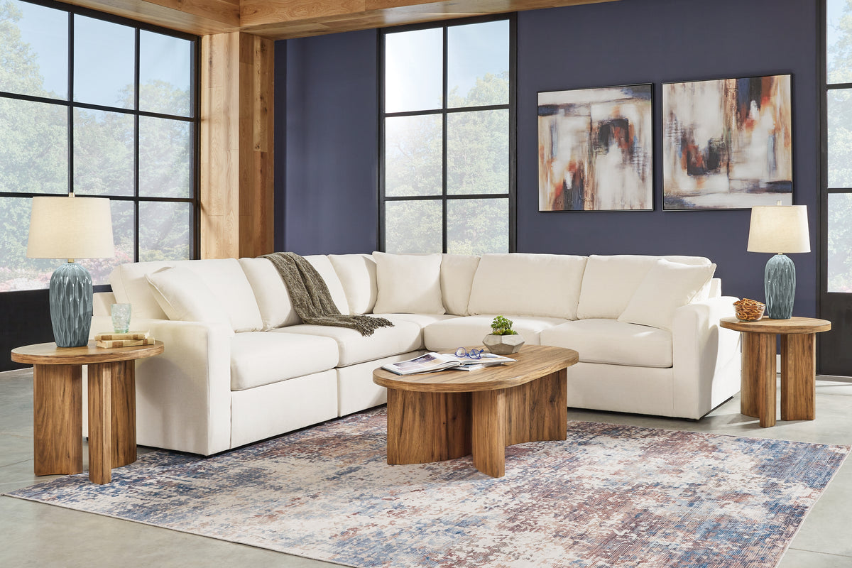 Leasing Furniture - Ashley Furniture - Modmax Sectional - RAF 7-Piece Sectional with Audio Console / Ink - 92121S75