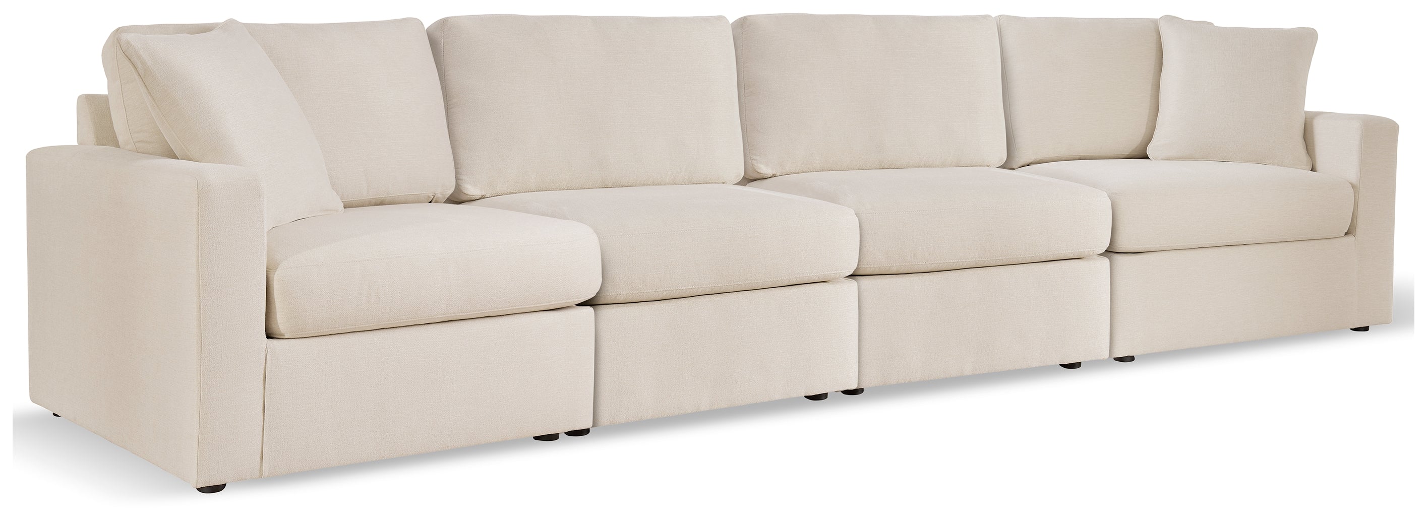 Leasing Furniture - Ashley Furniture - Modmax Sectional - RAF 4-Piece Sectional / Oyster - 92103S10