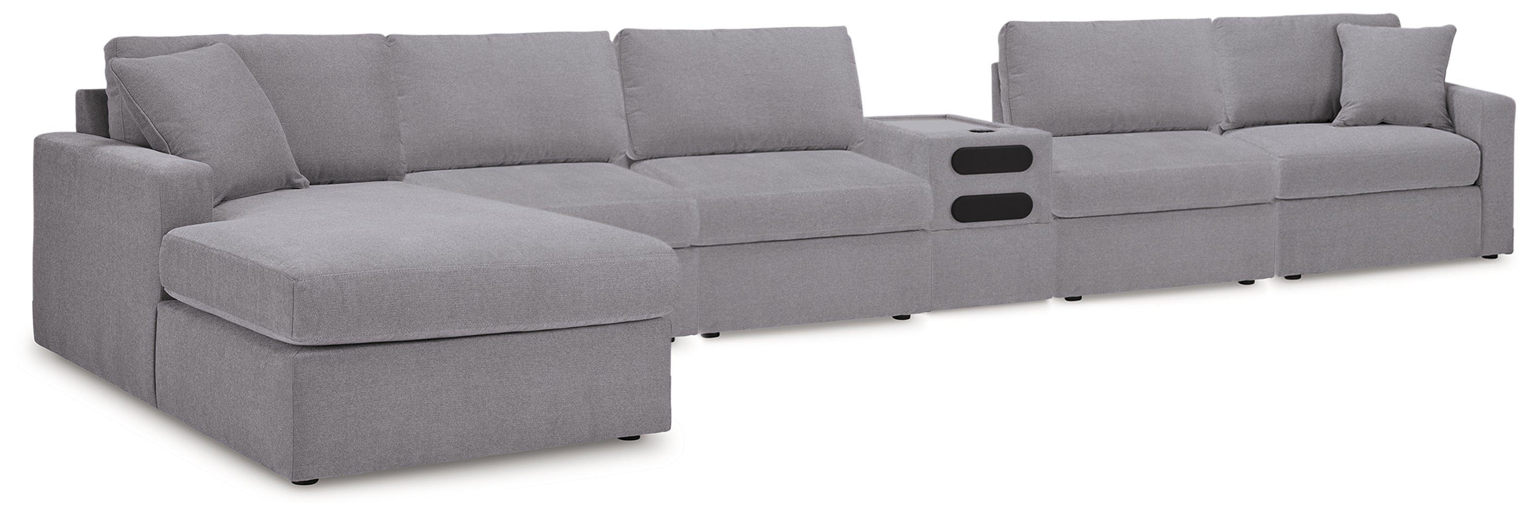 Leasing Furniture - Ashley Furniture - Modmax 6-Piece Sectional - 6-Piece Sectional / Granite - 92104U26