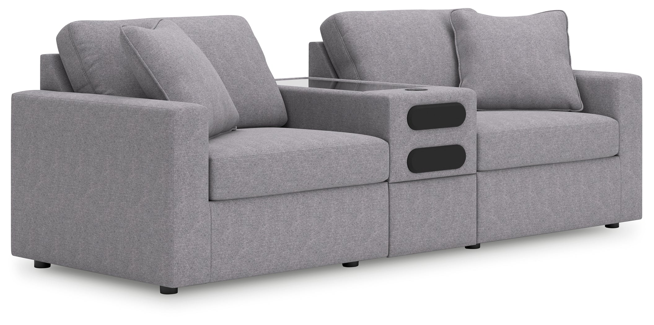 Leasing Furniture - Ashley Furniture - Modmax Sectional - RAF 3-Piece Sectional / Granite - 92104S13