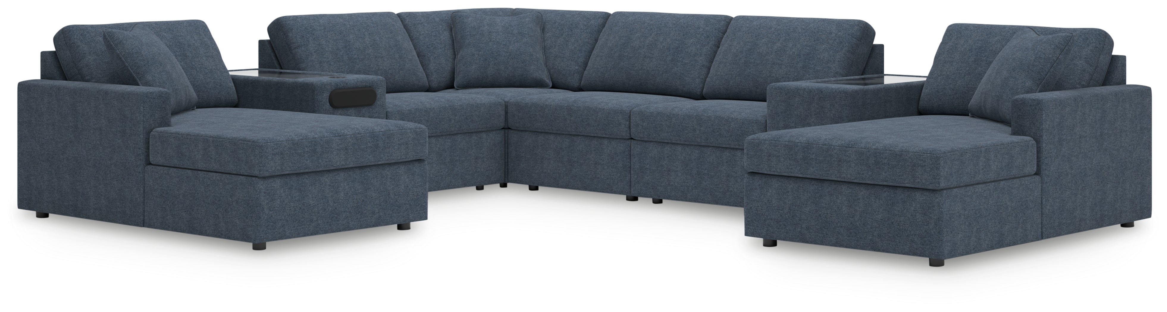Leasing Furniture - Ashley Furniture - Modmax Sectional - RAF 8-Piece Sectional with Chaise / Ink - 92121S31