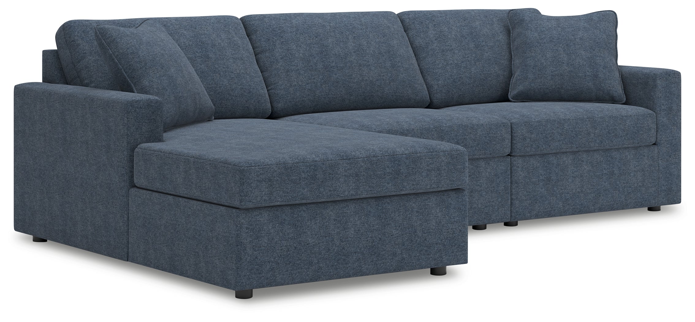 Leasing Furniture - Ashley Furniture - Modmax Sectional - RAF 3-Piece Sectional with Chaise / Ink - 92121S17