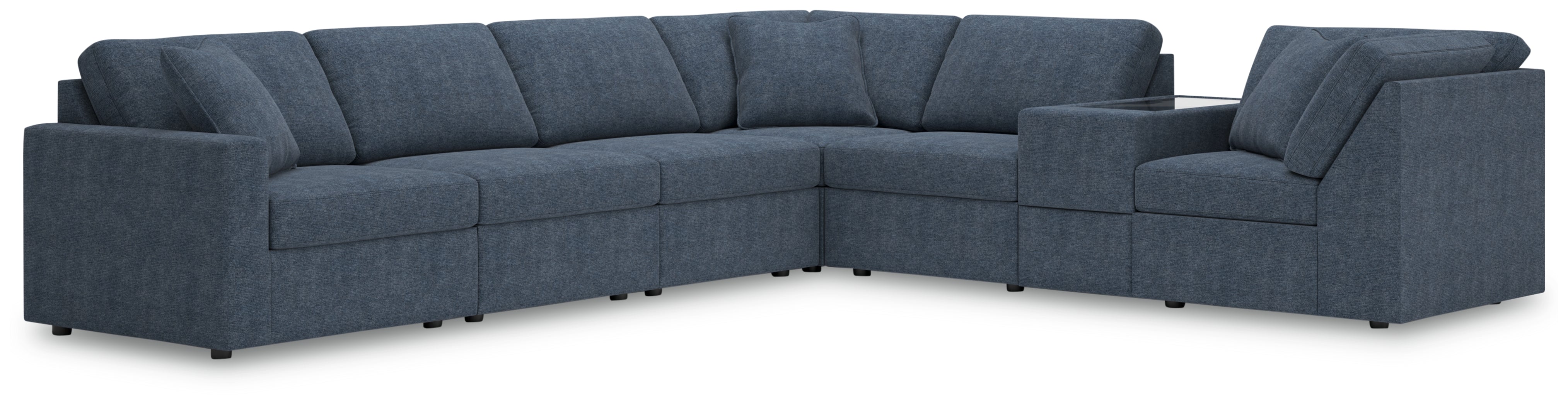 Leasing Furniture - Ashley Furniture - Modmax Sectional - RAF 7-Piece Sectional / Ink - 92121S33