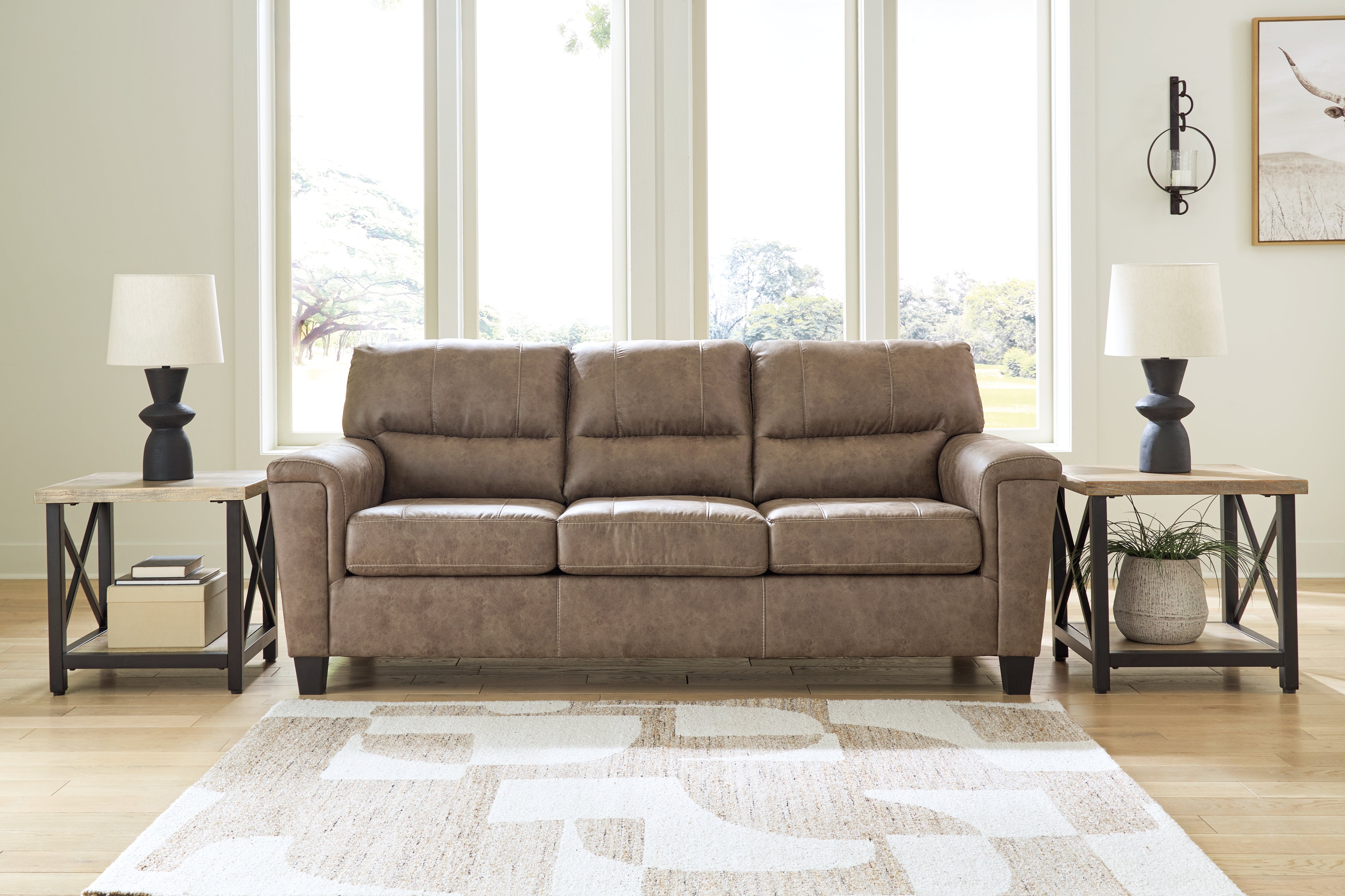 Leasing Furniture - Ashley Furniture - Navi Living Room - Sofa / Fossil - 9400438