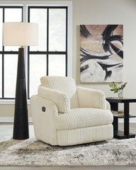 Leasing Furniture - Ashley Furniture - Tie-Breaker Living Room - Swivel Glider Recliner / Ivory - 9490261