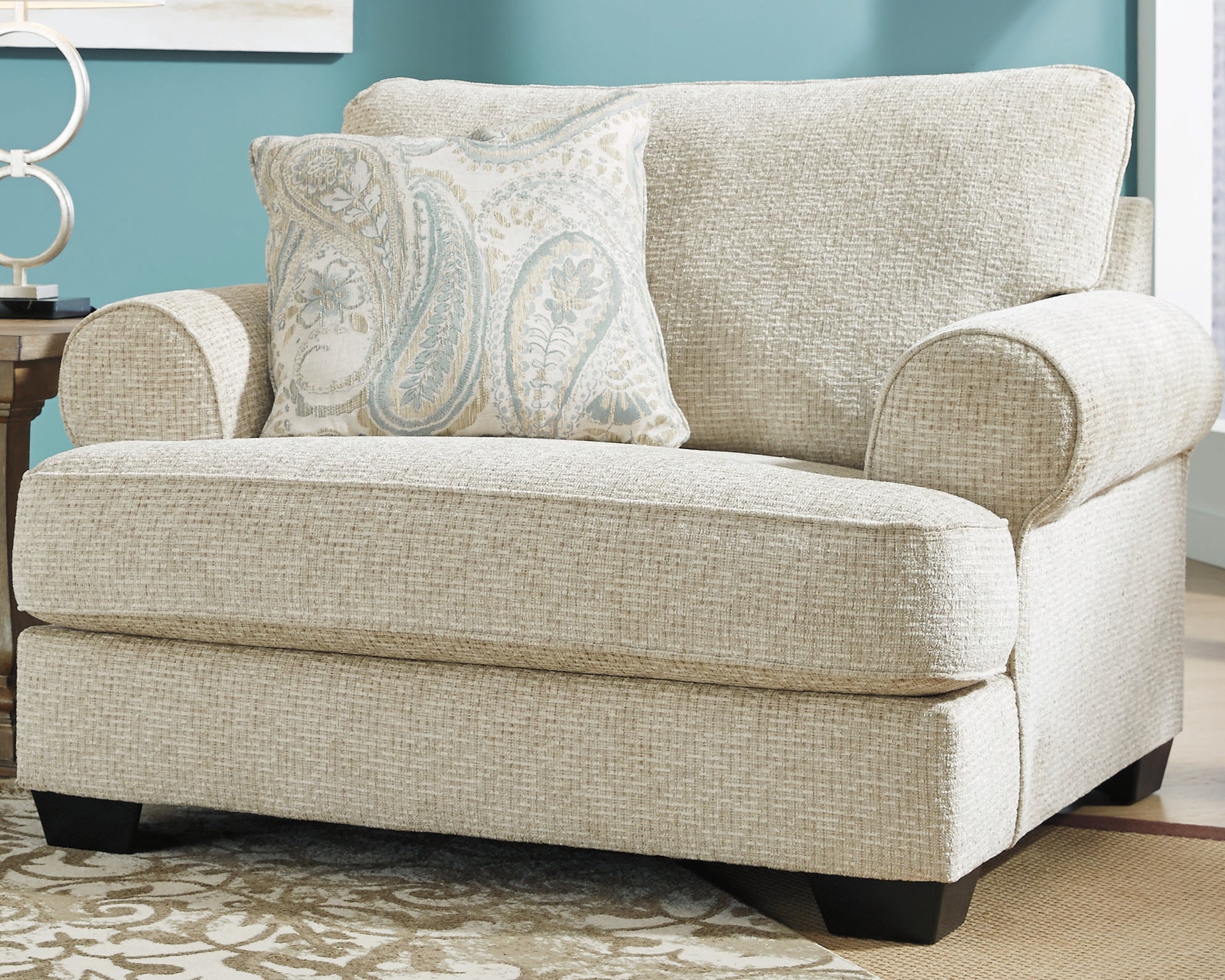 Leasing Furniture - Ashley Furniture - Monaghan Living Room - Chair and a Half / Sandstone - 9620523