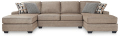 Leasing Furniture - Ashley Furniture - Cannonbrook Sectional - RAF 3-Piece Sectional with Chaise / Nutmeg - 98201S3
