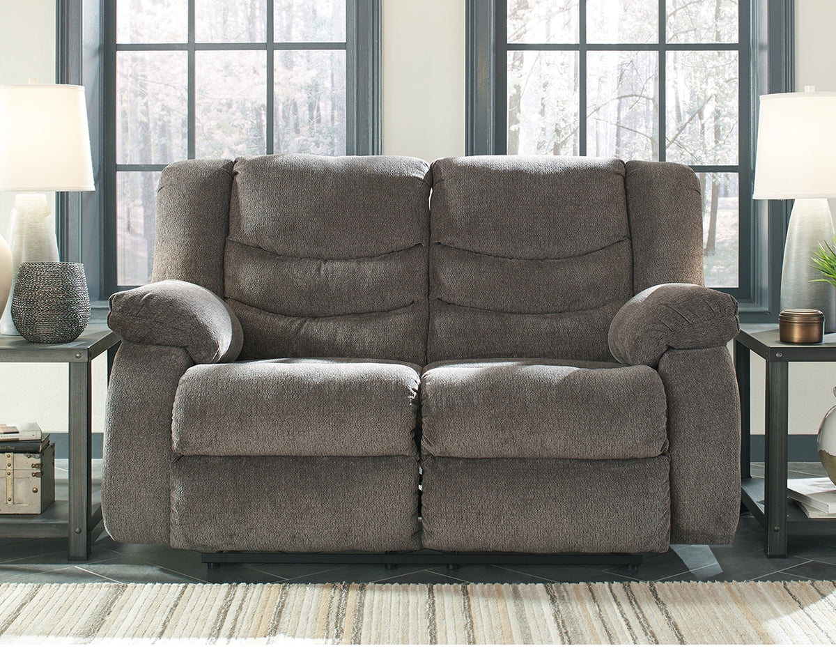 Leasing Furniture - Ashley Furniture - Tulen Living Room - Reclining Sofa / Gray - 9860688