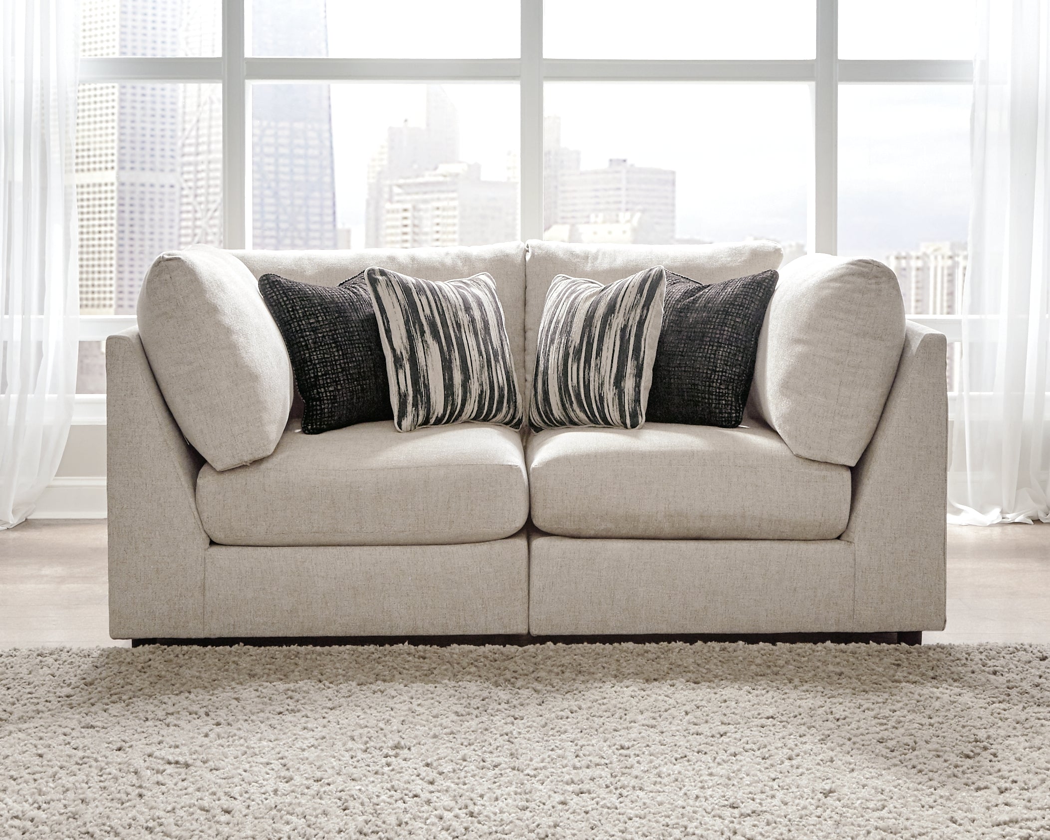 Leasing Furniture - Ashley Furniture - Kellway Sectional - 2-Piece Sectional / Bisque - 98707S2