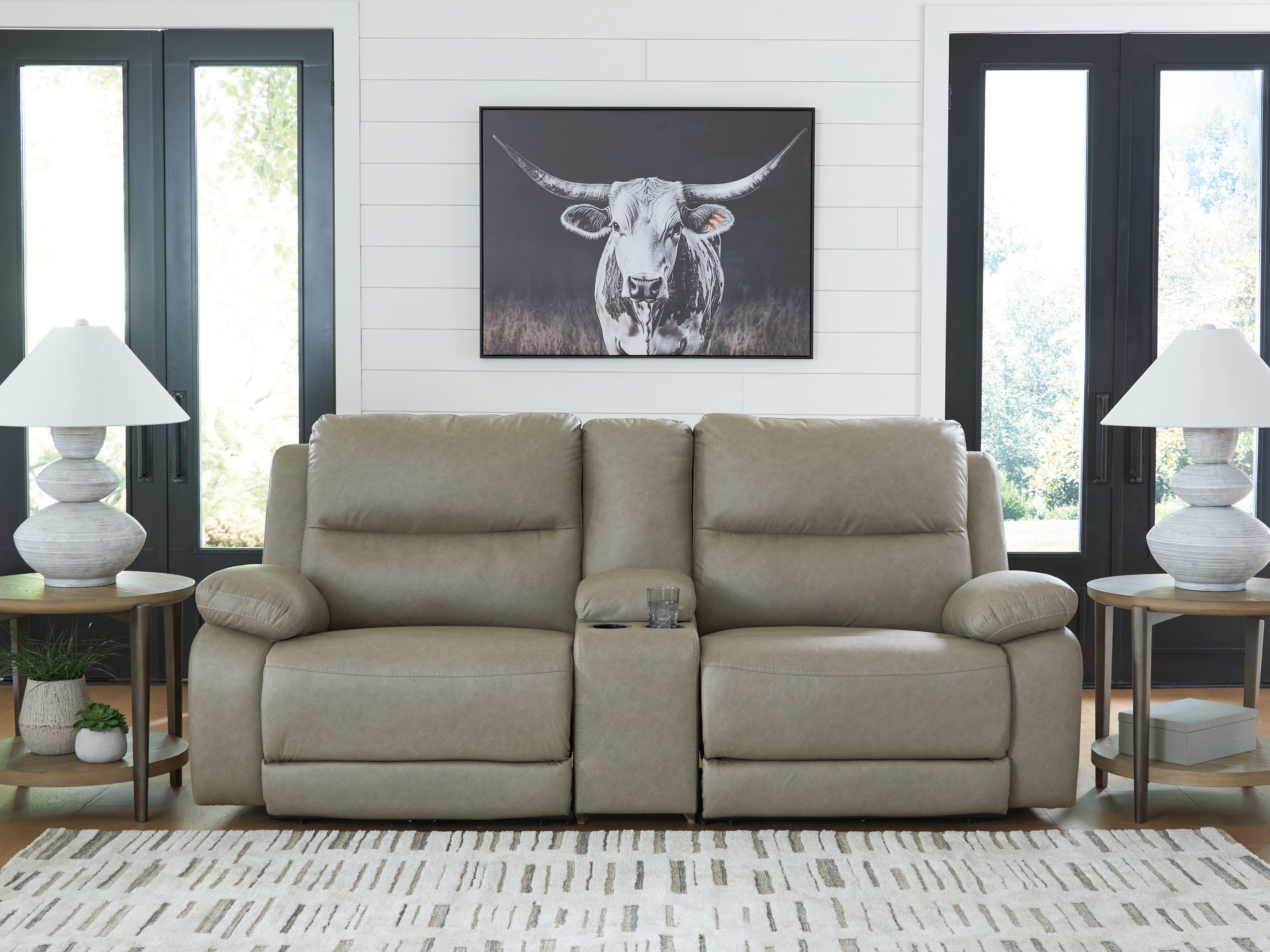 Leasing Furniture - Ashley Furniture - Narwhal Place Sectional - 3-Piece Power Reclining Sectional / Pebble - PC99201S3