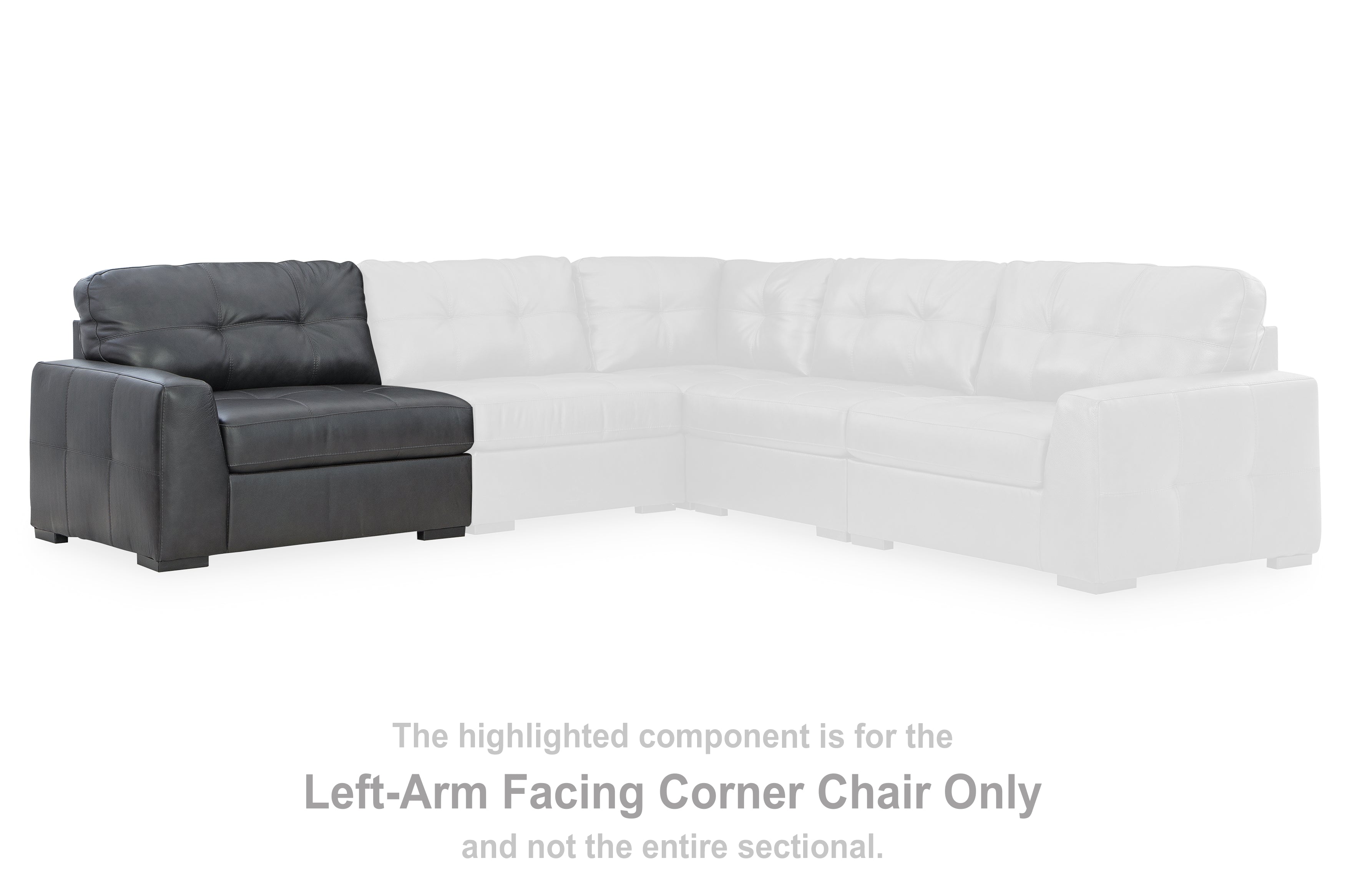 Leasing Furniture - Ashley Furniture - Brindley Pier Sectional - LAF Corner Chair / Fog - 9950364