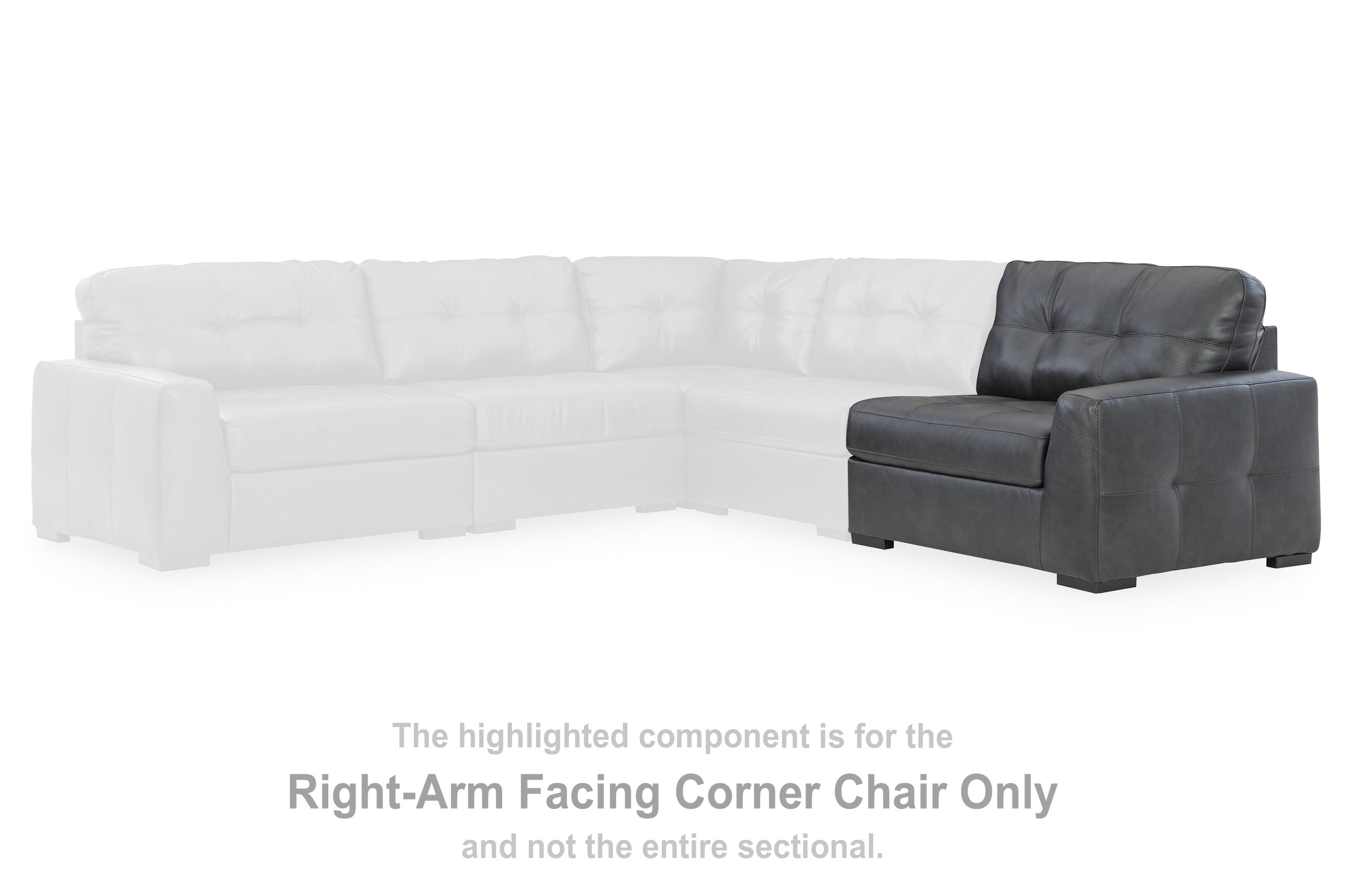 Leasing Furniture - Ashley Furniture - Brindley Pier Sectional - RAF Corner Chair / Fog - 9950365