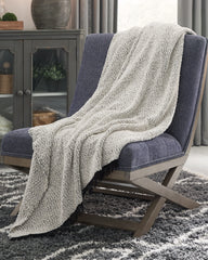 Leasing Furniture - Ashley Furniture - Leonita Throw - Throw / Black/White - A1000769T