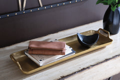 Leasing Furniture - Ashley Furniture - Posy Tray - Tray / Gold Finish - A2000136