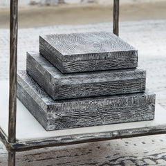 Leasing Furniture - Ashley Furniture - Keldy Box (Set of 3) - Box Set (3/CN) / Antique Pewter Finish - A2000491
