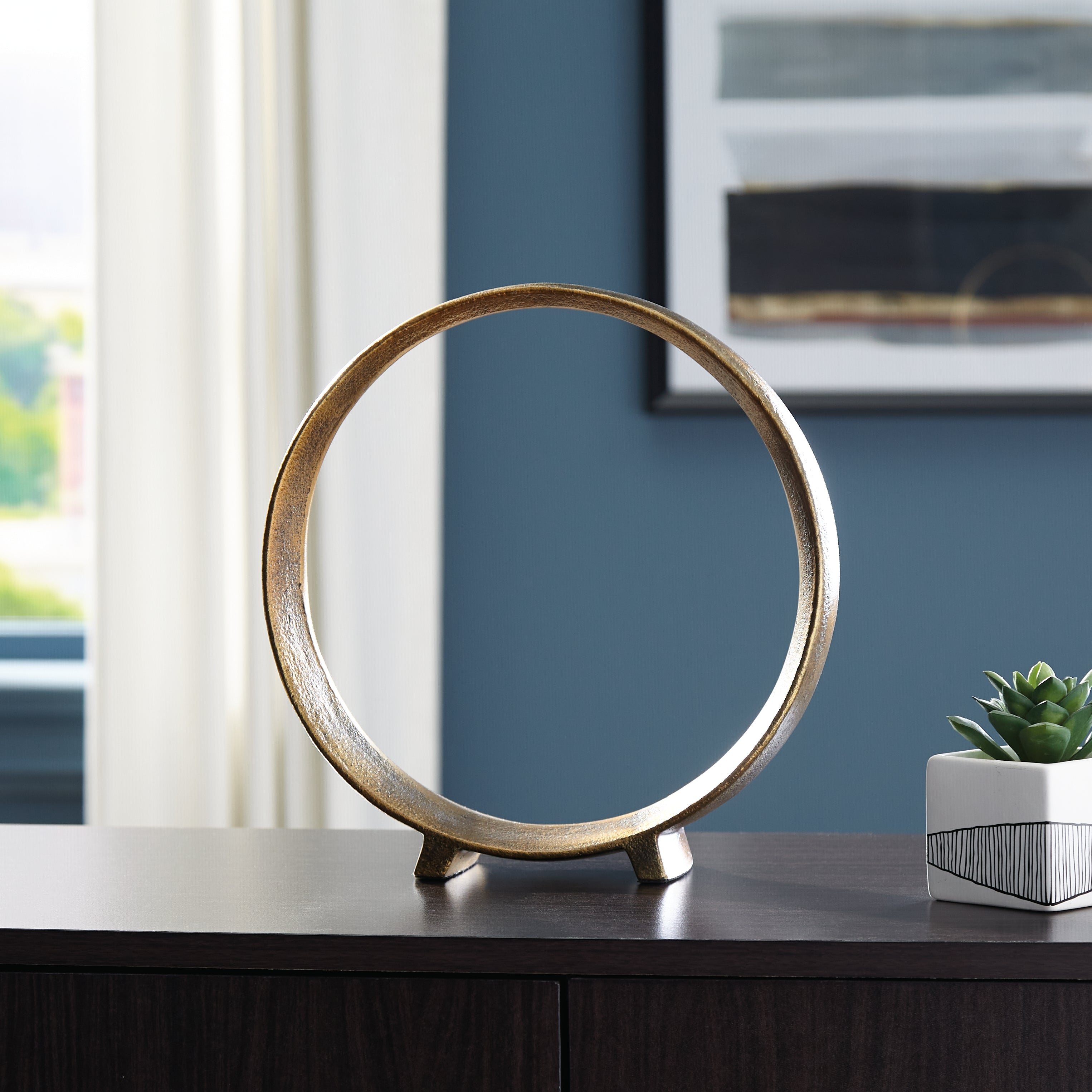 Leasing Furniture - Ashley Furniture - Ryandale Sculpture - Sculpture / Antique Brass Finish - A2000499S