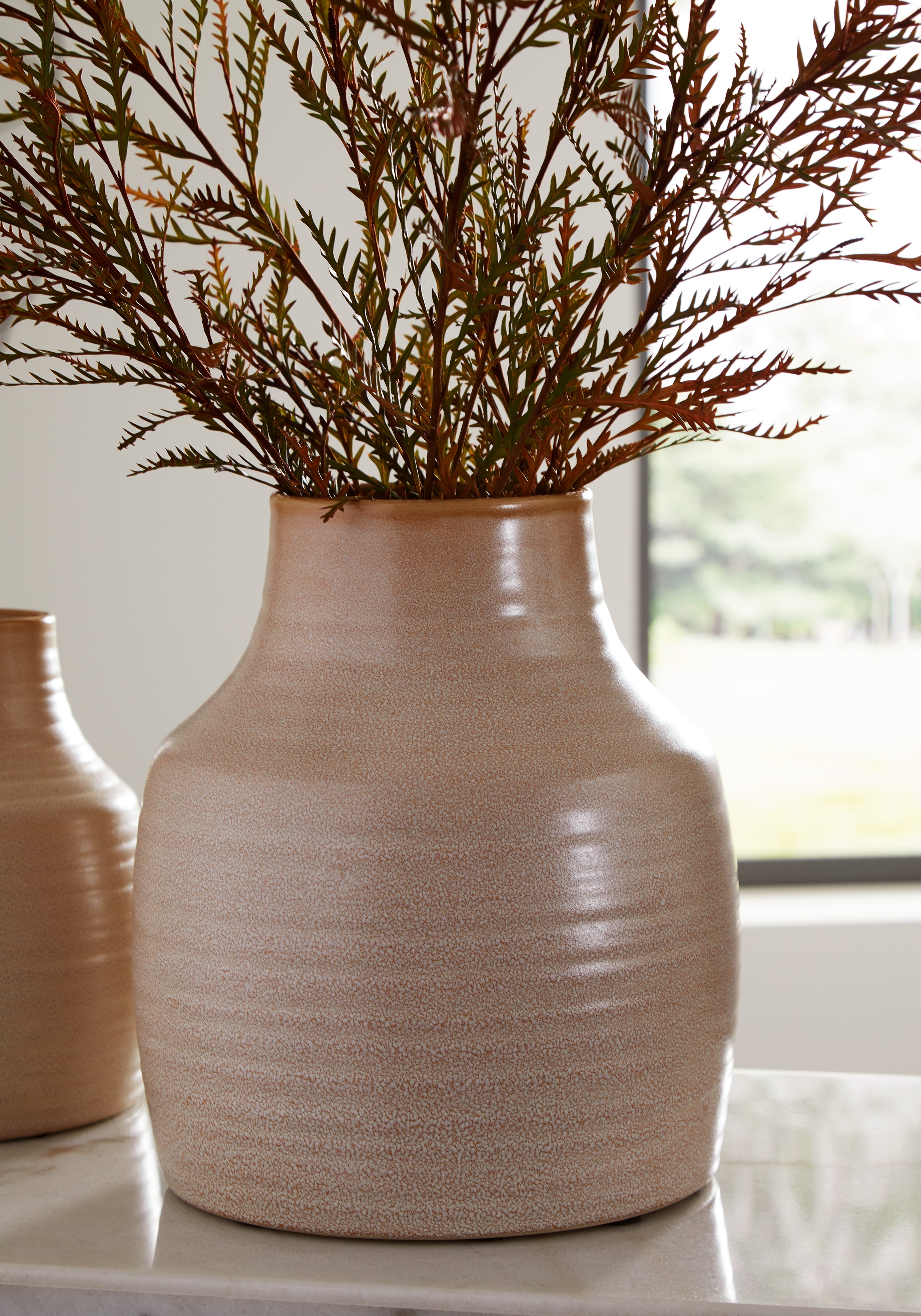 Leasing Furniture - Ashley Furniture - Millcott Vase - Vase (2/CS) / Tan - A2000582