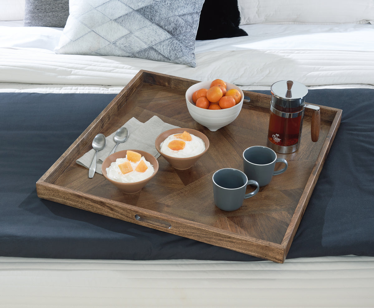 Leasing Furniture - Ashley Furniture - Heddford Tray - Tray / Brown - A2000722