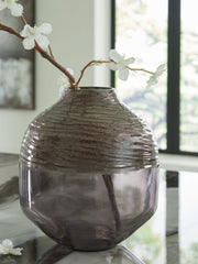 Leasing Furniture - Ashley Furniture - Harpwick Vase - Vase / Iridescent Gray - A2000725
