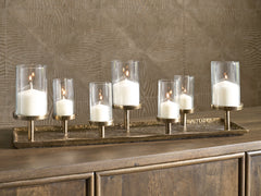 Leasing Furniture - Ashley Furniture - Wallmond Candle Holder - Candle Holder / Antique Brass Finish - A2000820