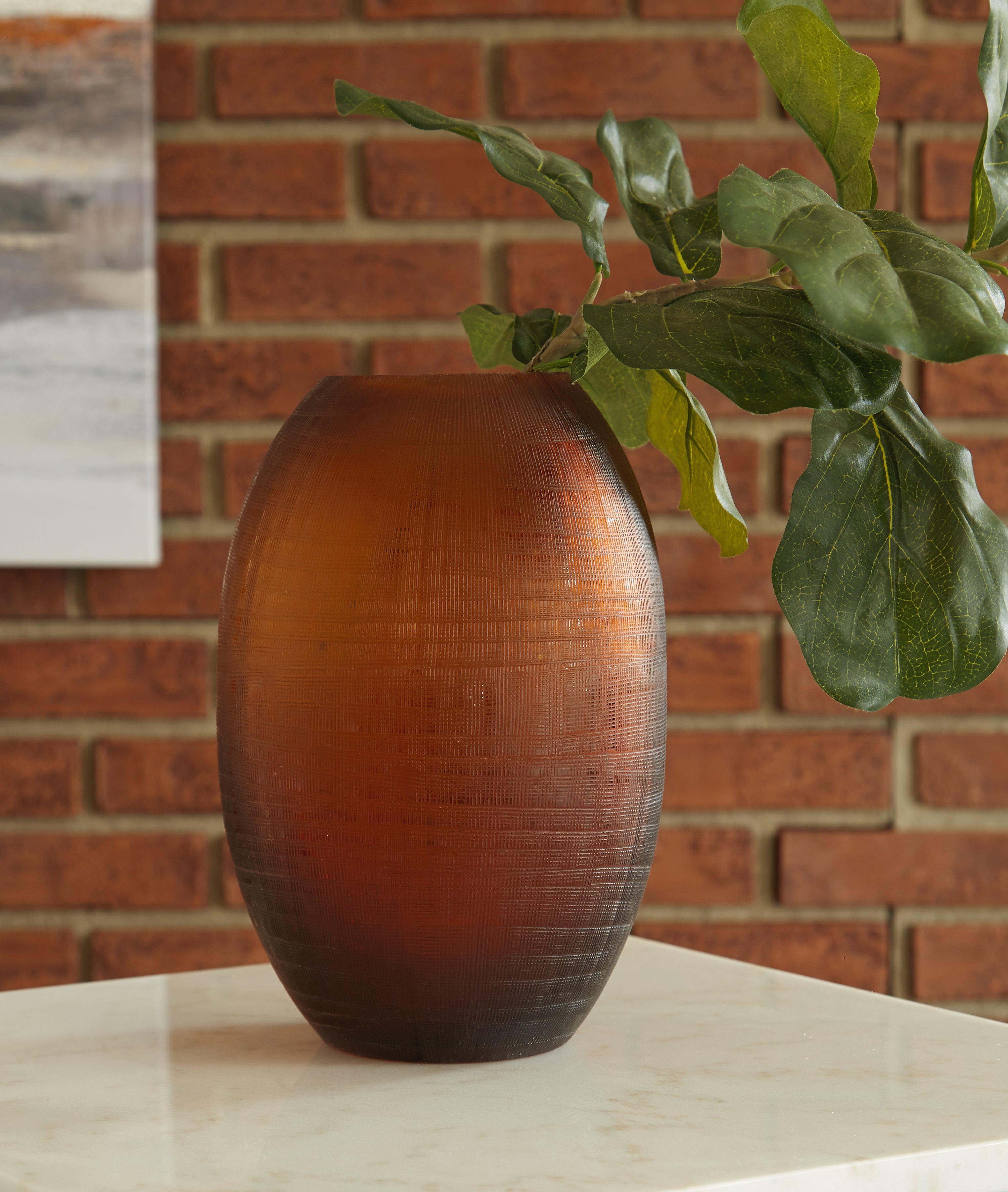 Leasing Furniture - Ashley Furniture - Embersen Vase - Vase (2/CS) / Amber - A2900002