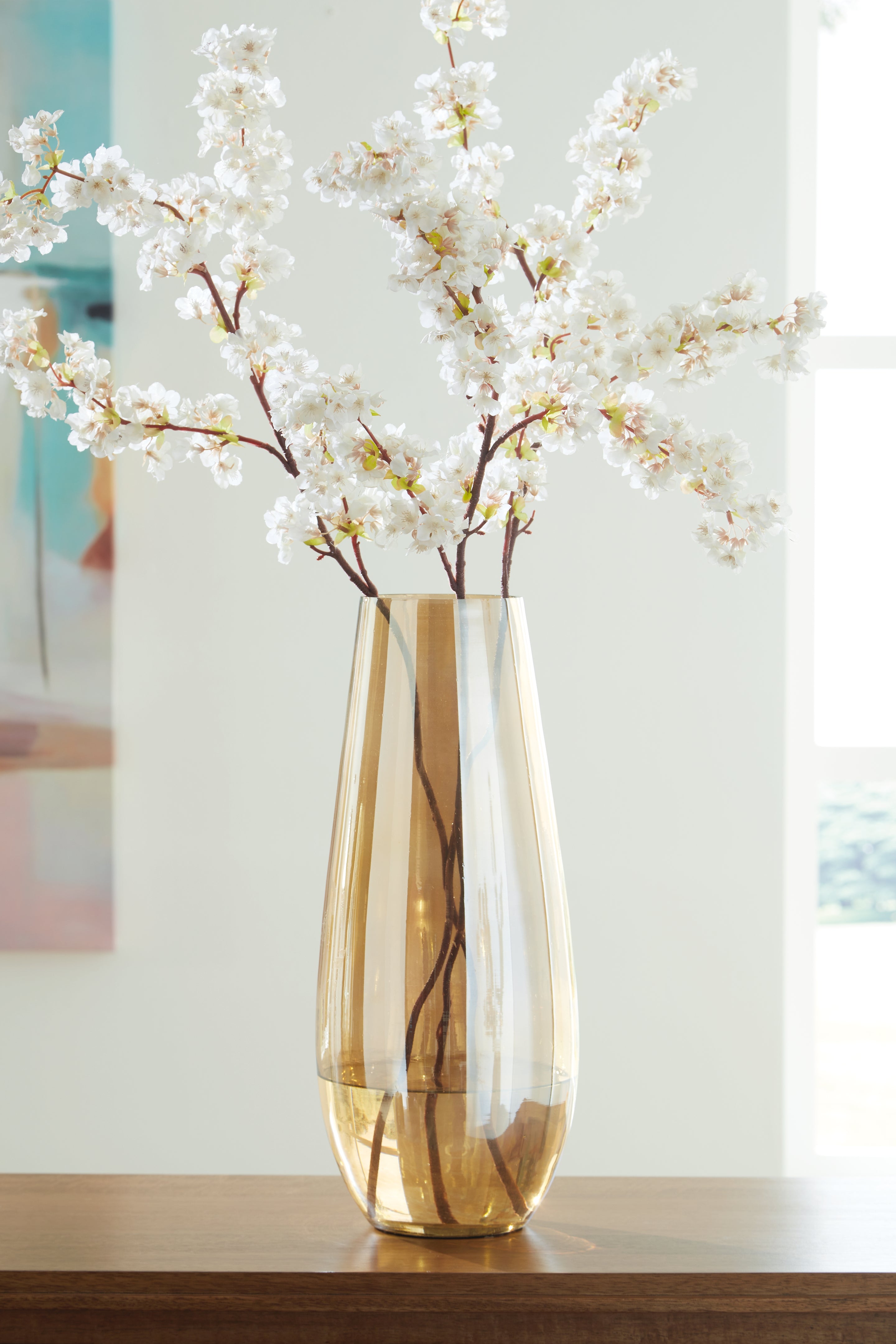 Leasing Furniture - Ashley Furniture - Rhettman Vase - Vase / Amber - A2900006
