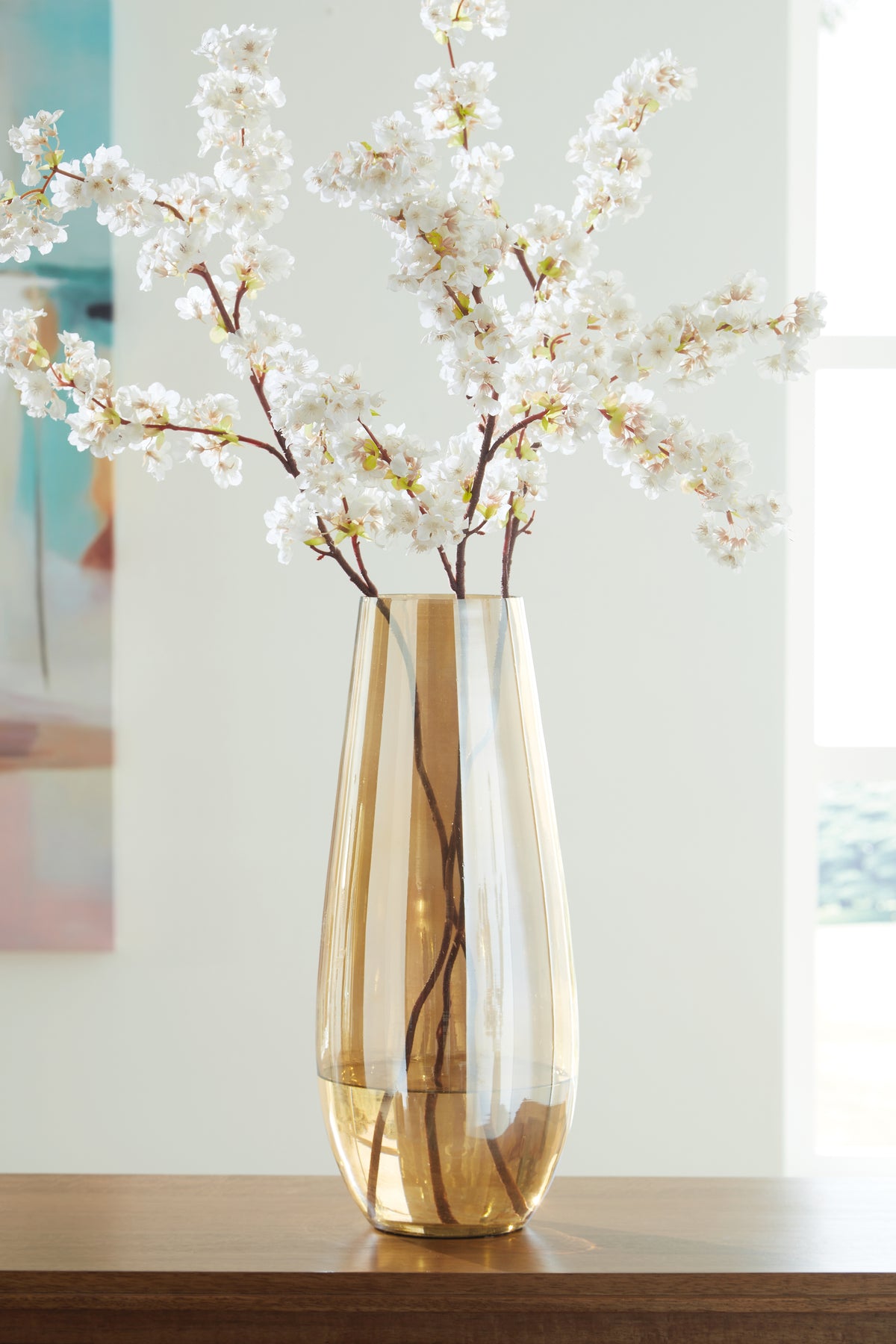 Leasing Furniture - Ashley Furniture - Rhettman Vase - Vase / Amber - A2900006