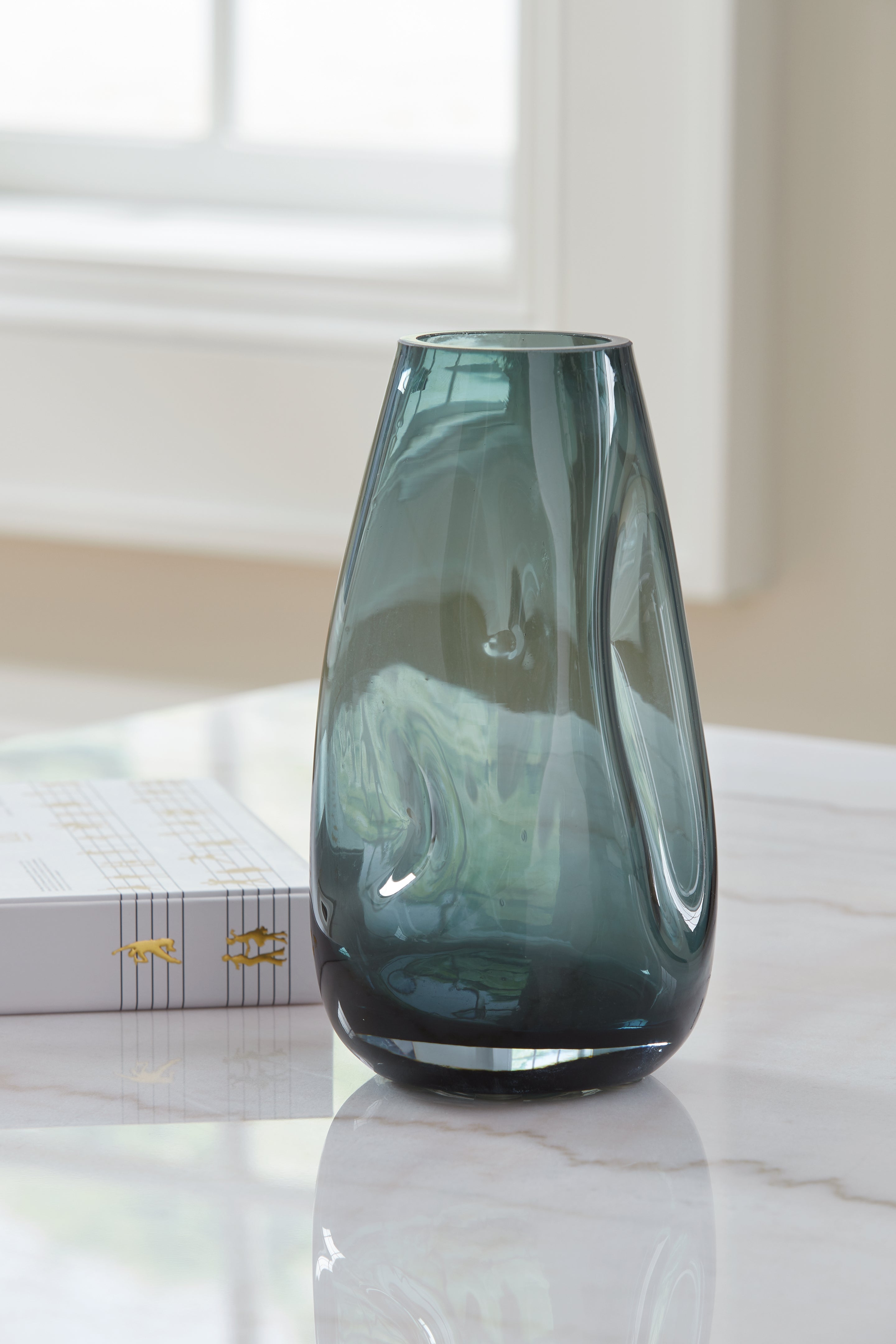 Leasing Furniture - Ashley Furniture - Beamund Vase - Vase / Teal Blue - A2900010V