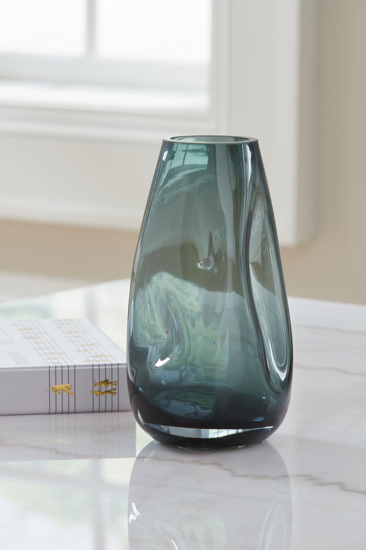 Leasing Furniture - Ashley Furniture - Beamund Vase - Vase / Teal Blue - A2900010V