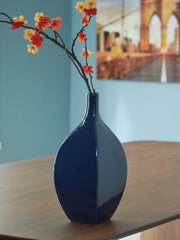 Leasing Furniture - Ashley Furniture - Abtinson Vase - Vase / Navy - A2900032