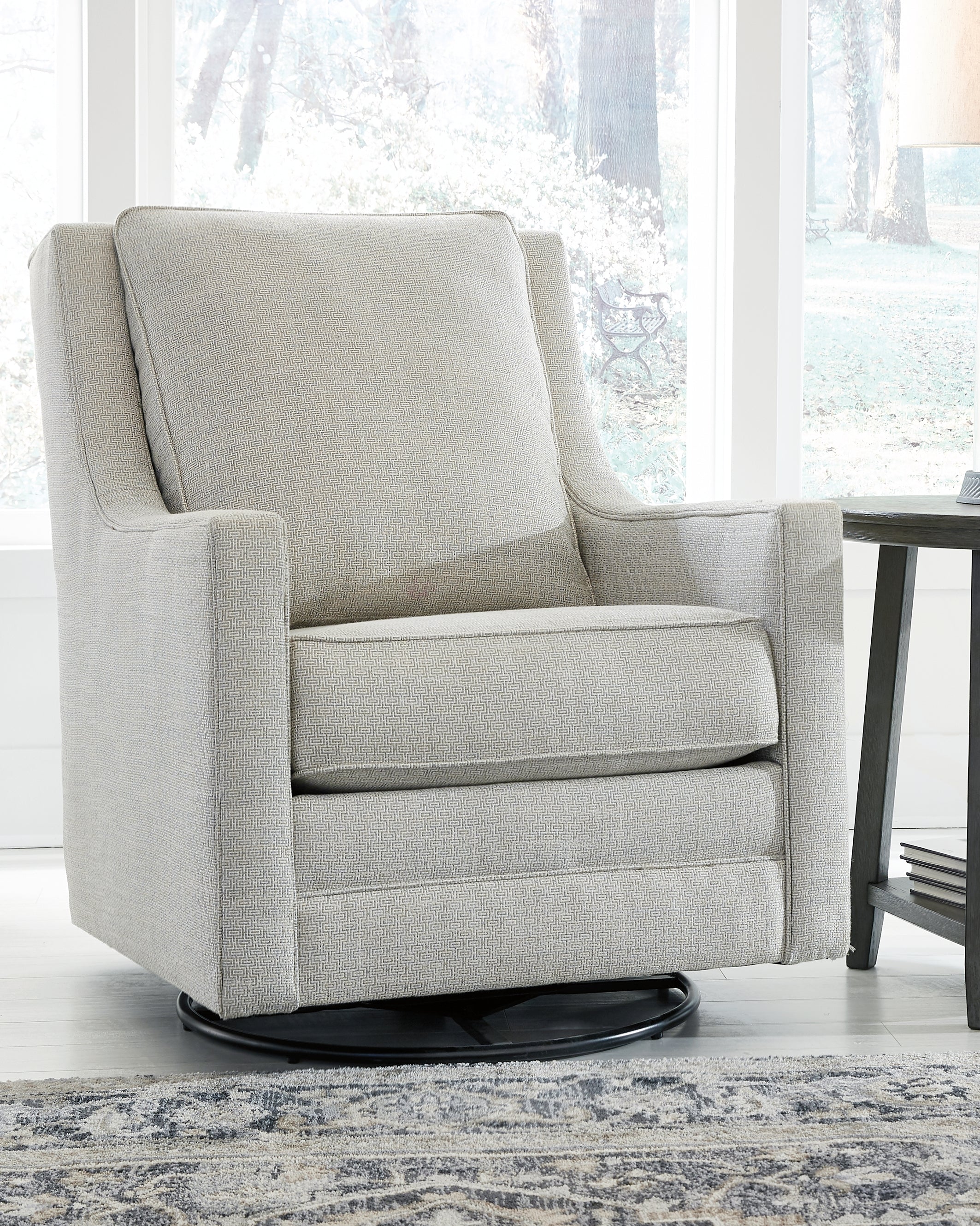 Leasing Furniture - Ashley Furniture - Kambria Swivel Glider Accent Chair - Swivel Glider Accent Chair / Frost - A3000206